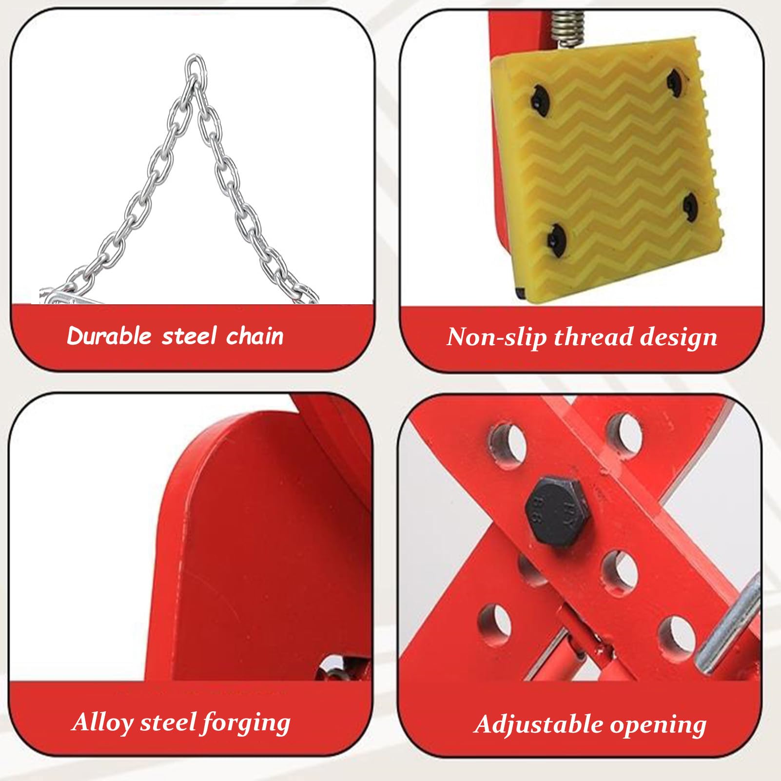 Pinza di Sollevamento con Maglie di Catena ispessite da 36 Pollici, Morsetto divaricatore in Acciaio per impieghi gravosi per Granito, Vetro, lastre di Metallo, Strumento
