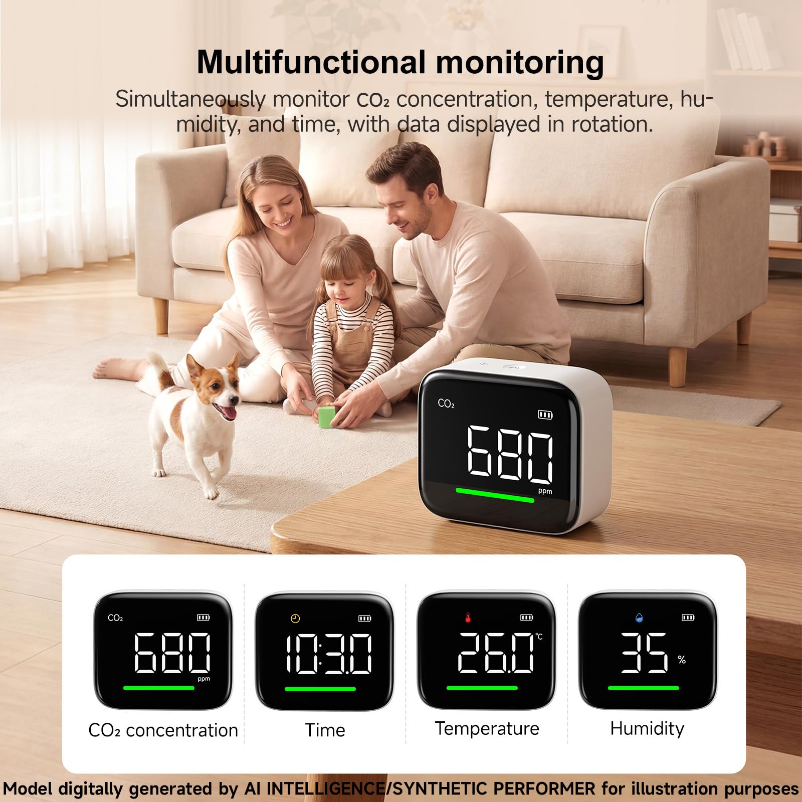 ATuMan CO2 Detector - Indoor Air Quality Monitor -3