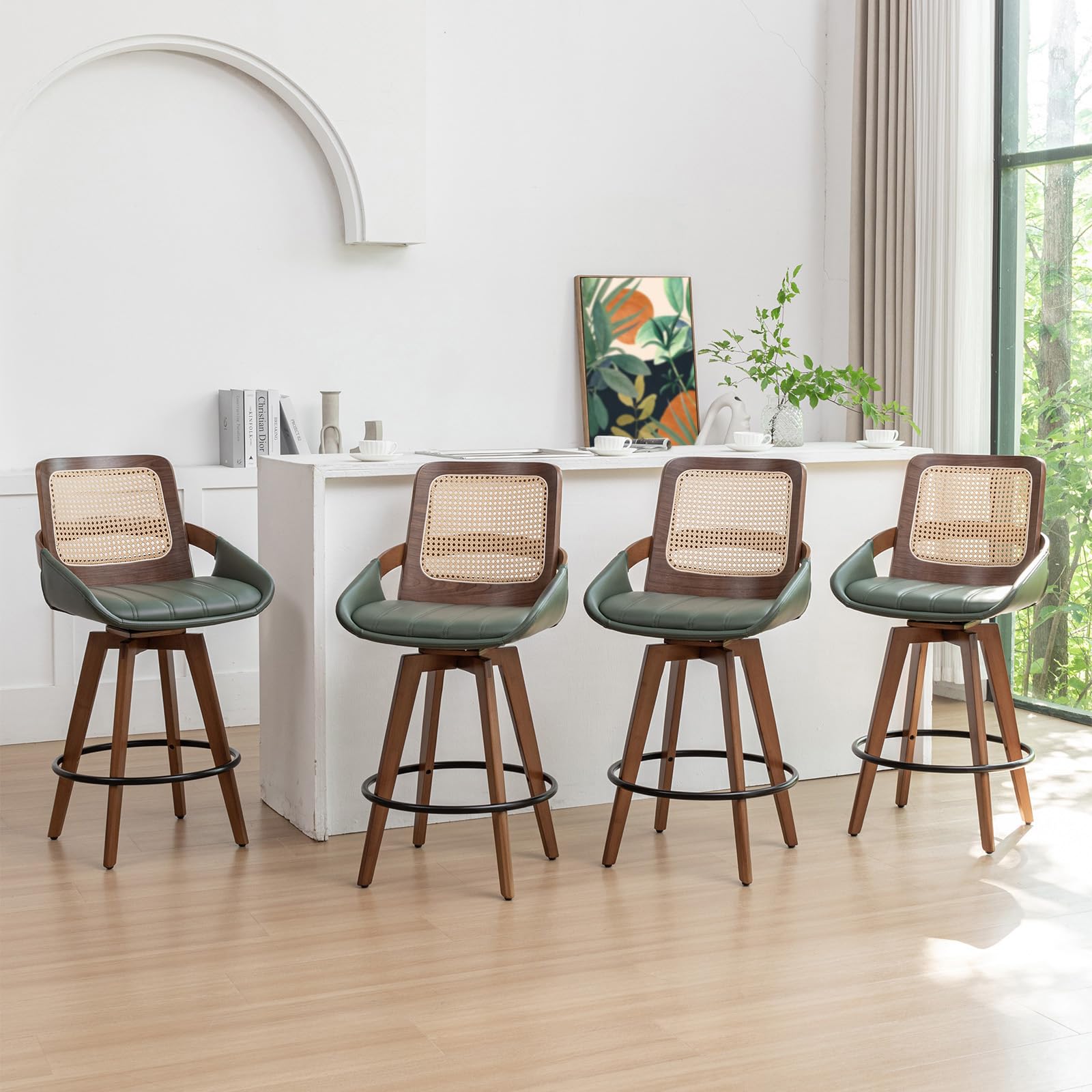KUNZENT Counter Stools Set of 4