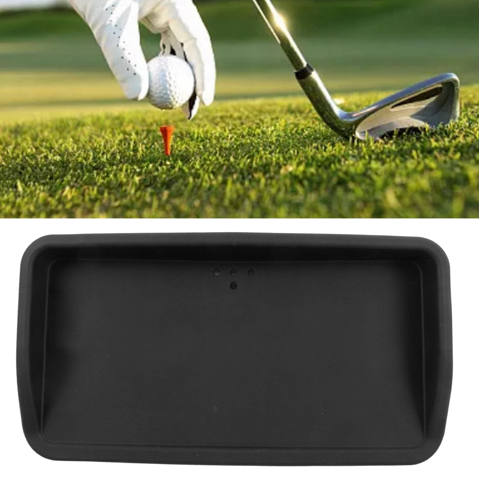 Golfball Box, Silicon Golfball Behälter Silikon Golfball -Golfball -Aufbewahrungsbox -Tablett Organisatoren Golfzubehör (BLACK)