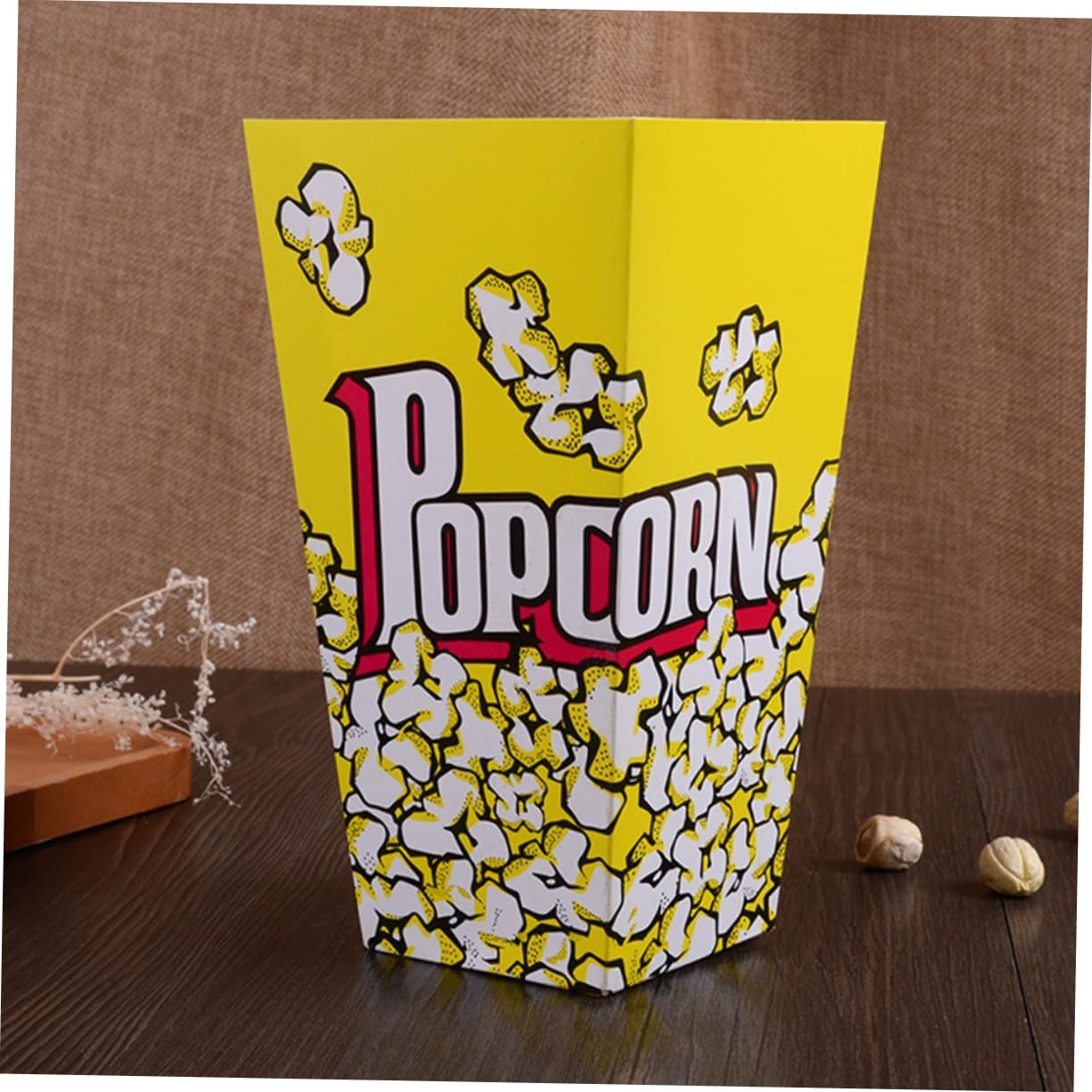 100pcs Popcorn Favor Boxes Snack Containers Parties and Events French Fries Holders Decorative Patterns Lightweight and Design