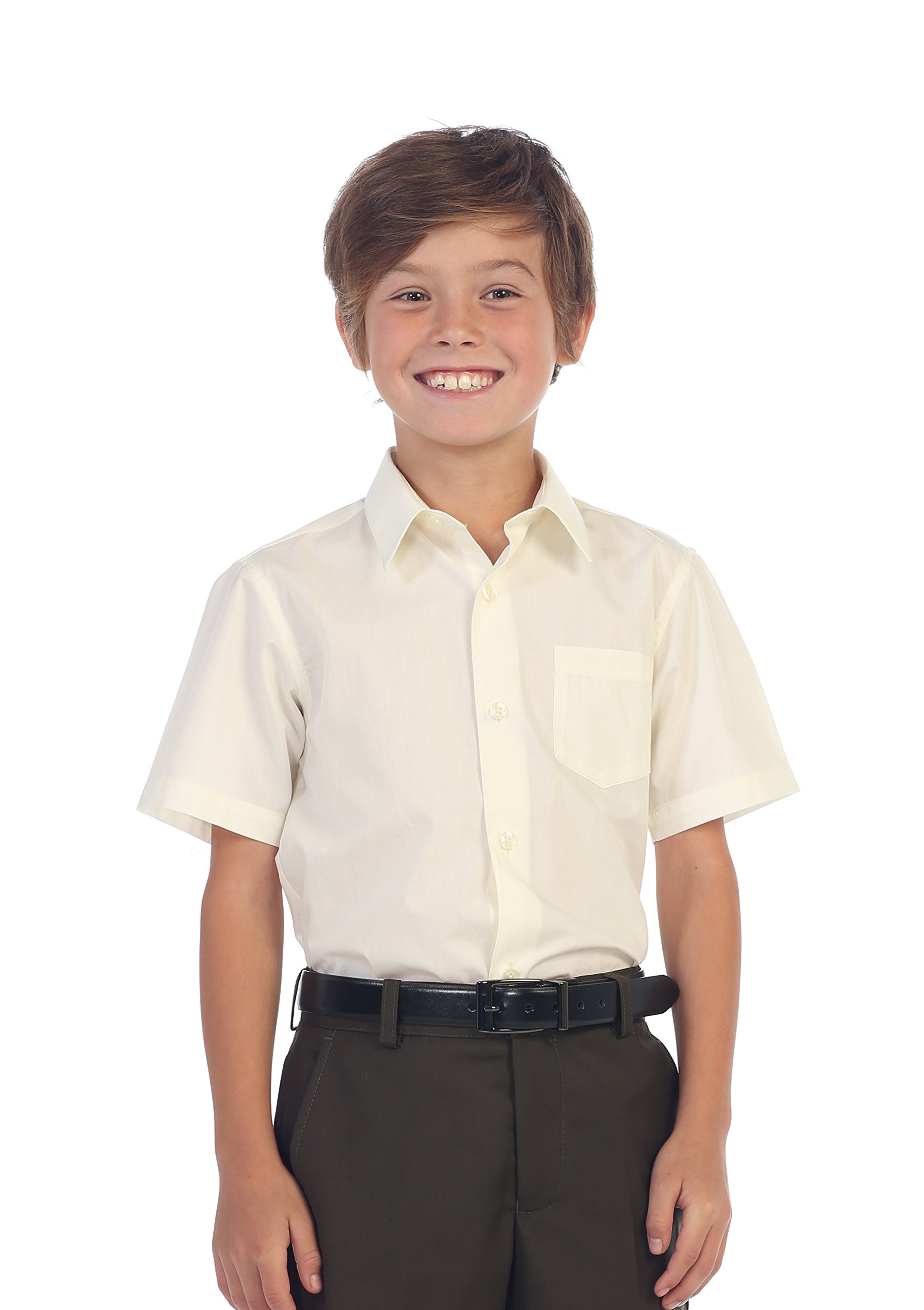 Gioberti Camisa de vestir de manga corta para niño