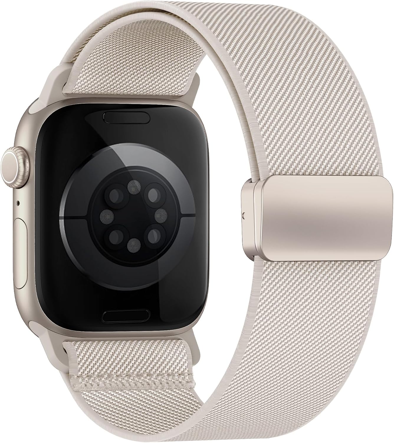 Stretchy Band Compatible with Apple Watch Bands 40mm 38mm 41mm 42mm 44mm 45mm 46mm 49mm Women Men,Strong Magnetic Clasp Elastic Sport Strap for iWatch Series 11 10 9 8 7 6 5 4 3 2 1 Ultra SE/Starlight