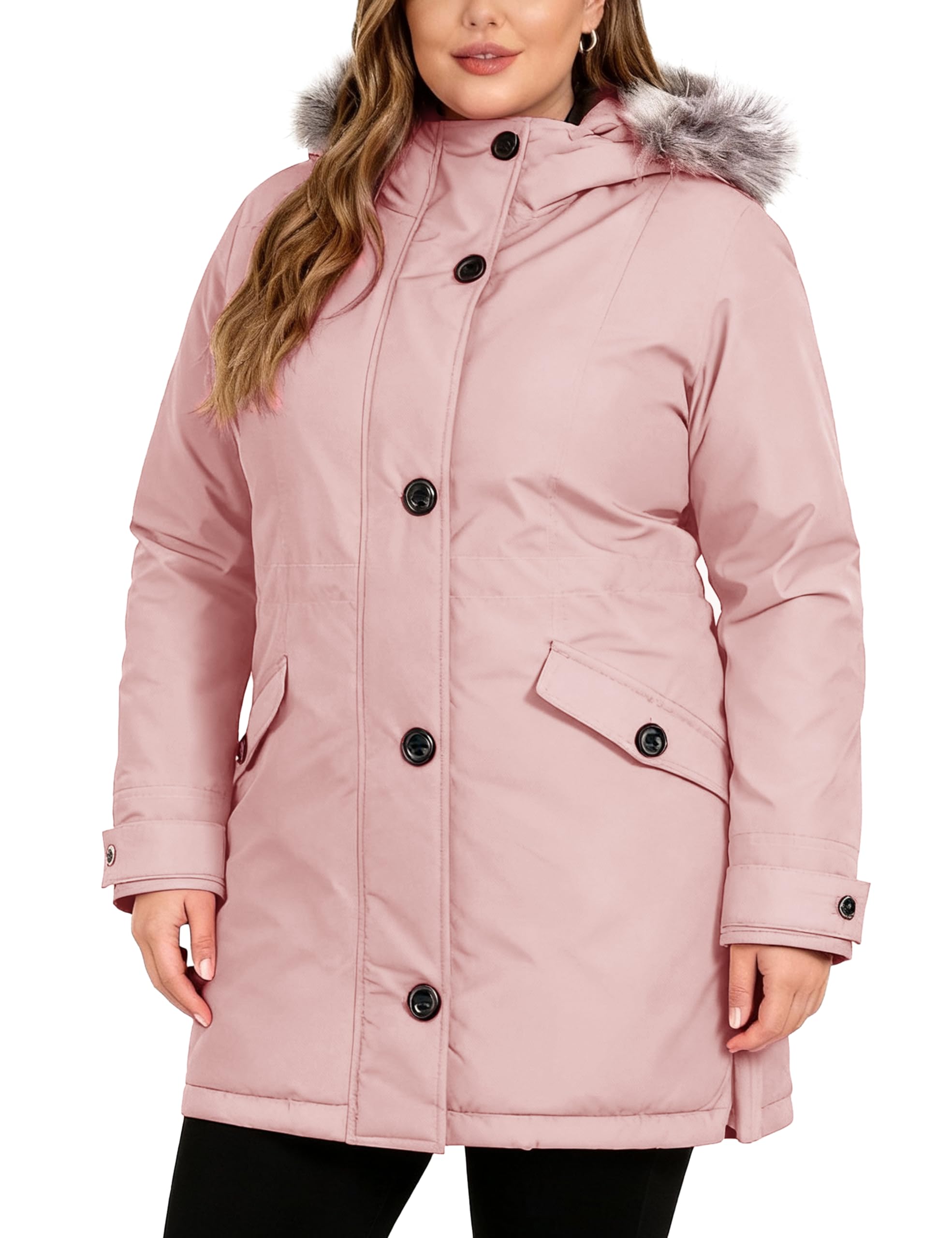 wantdo Plus Size Winter Coats for Women Thick Parka Jacket