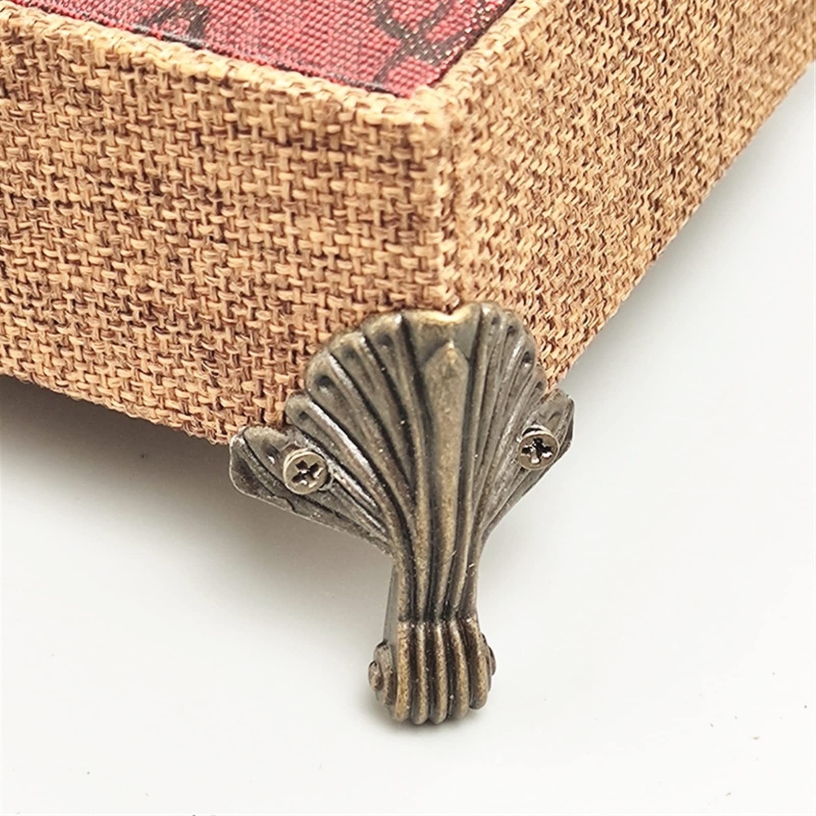 Coin protecteur en bronze pour boite en bois et coffre a bijoux NALsa x4