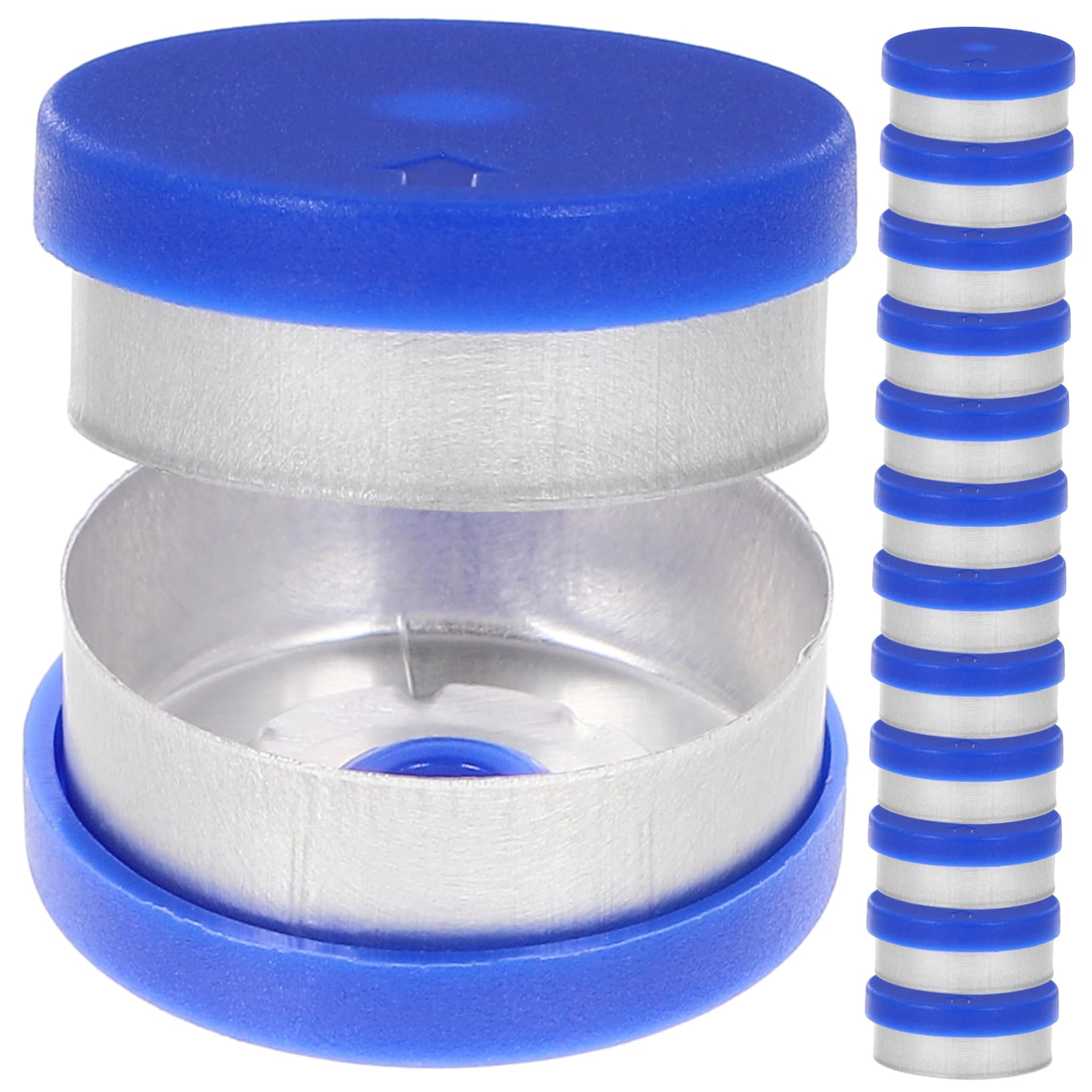 NAMOARLY Practical Glass Vial Aluminum Caps 240pcs Sealing Caps Vial Seals Random Color