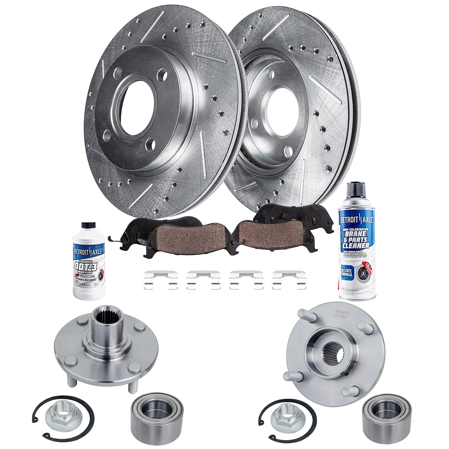 Detroit Axle - Front Brake Kit for Ford 2008 2009 2010 2011 Focus