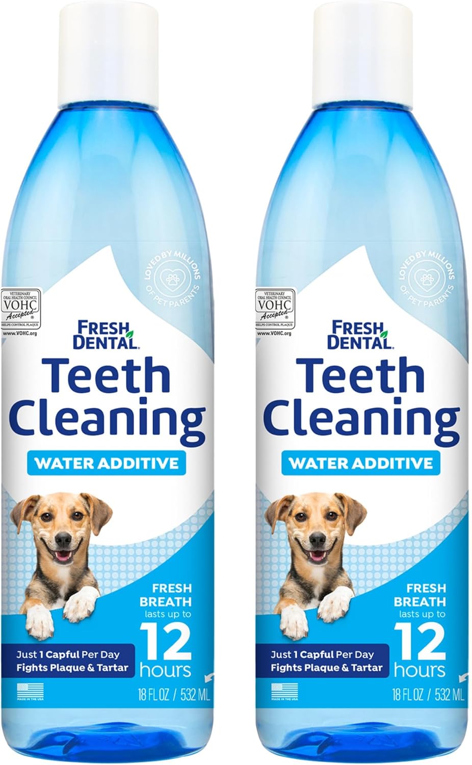 Naturel Promise Fresh Dental Water Additive for Dogs 2-Pack, 18oz Each — Dog Breath Freshener & Teeth Cleaning Solution, Better Value for Daily Use product image