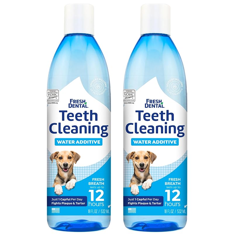 Aditivo para Água Dental de Cães Naturel Promise Fresh Dental, 2 Frascos de 532 mL