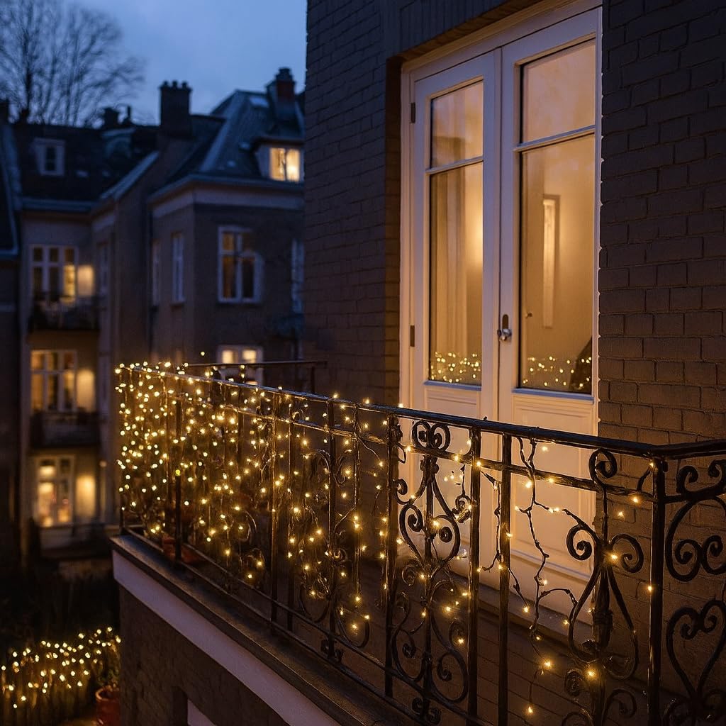 Oświetlenie Świąteczne LED, PVC, Czarny, 20M, Ciepłobiały, 400 Źródeł Światła