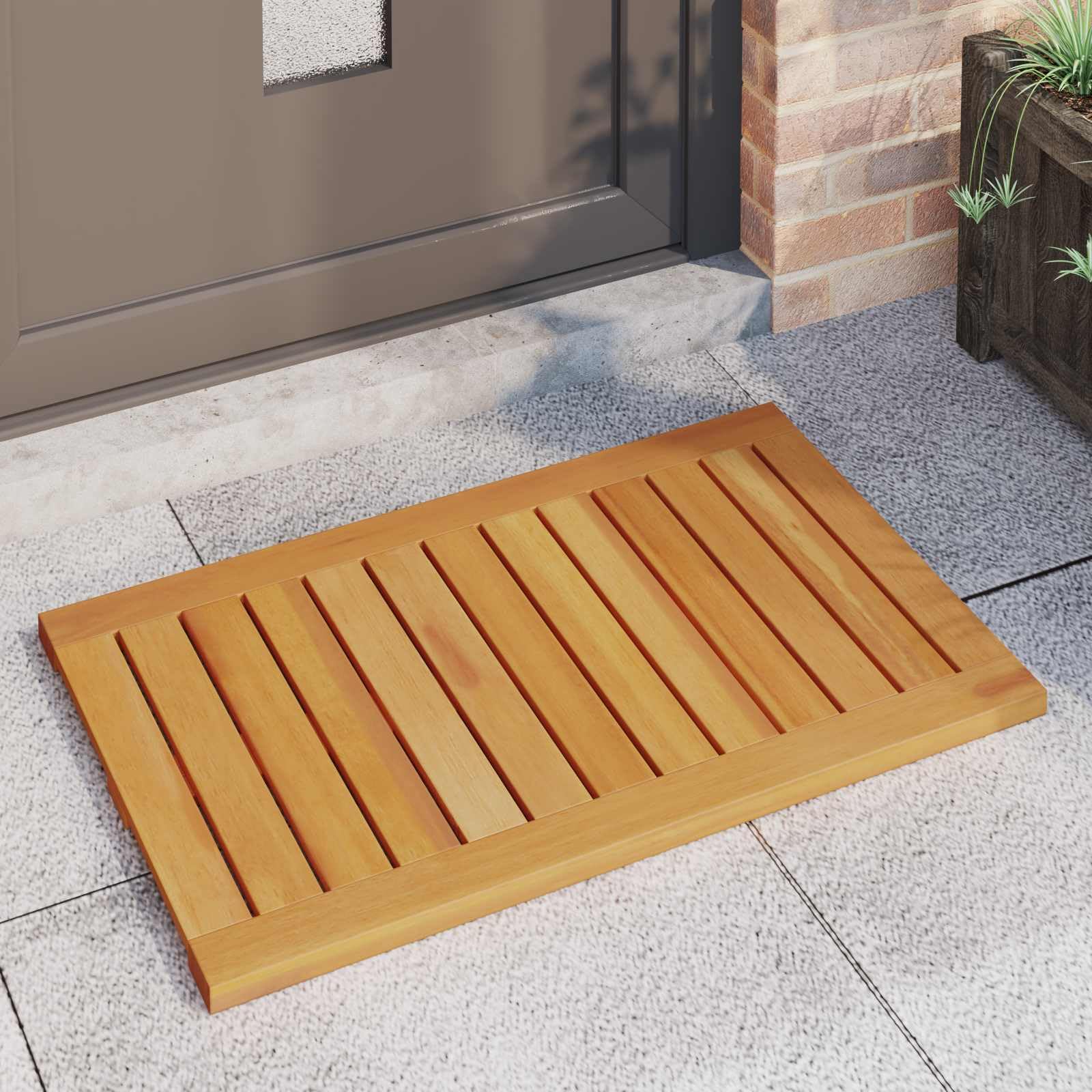 Generisch Badematte Uni Braun 80 x 50 cm Holz,Heim & Garten,Badzubehör,Badematten & Badteppiche-42025268