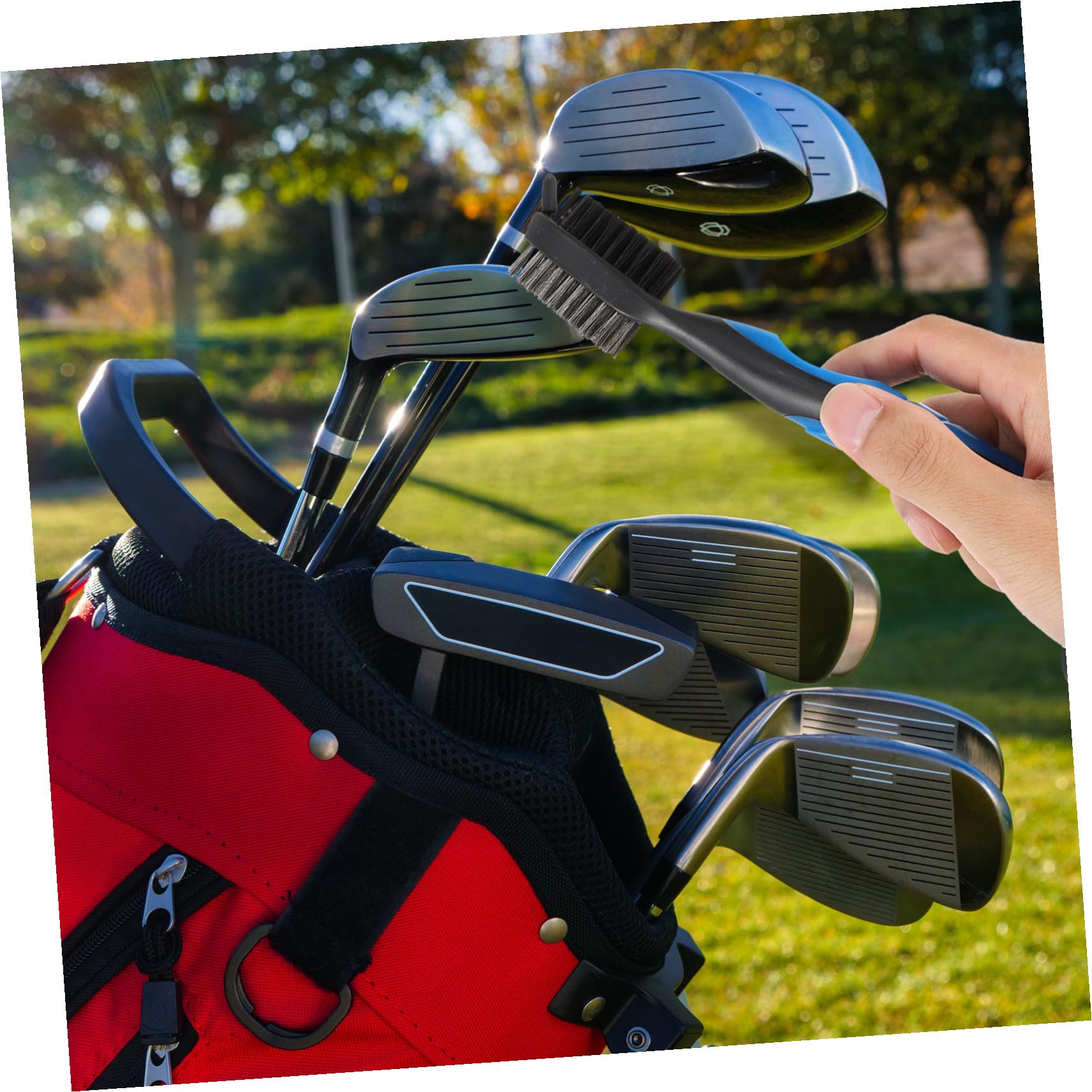 SUPVOX Limpieza De Golf Cepillo De Taza Cepillo De Palo con Gancho Limpiador De Golf Accesorios De Limpieza De Clubes Cepillo De Doble Cara Equipo De Limpieza De Clubes Nylon