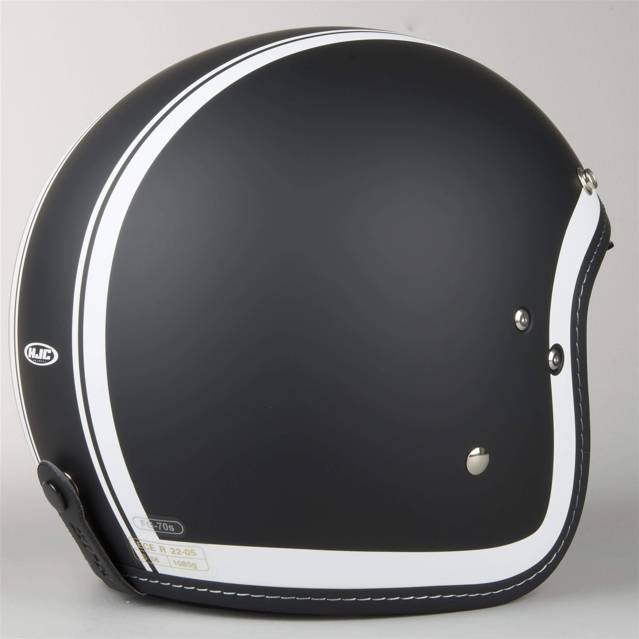 HJC FG 70s Heritage MC5F Motorcycle Helmet, Black/White, Size XS Automotive