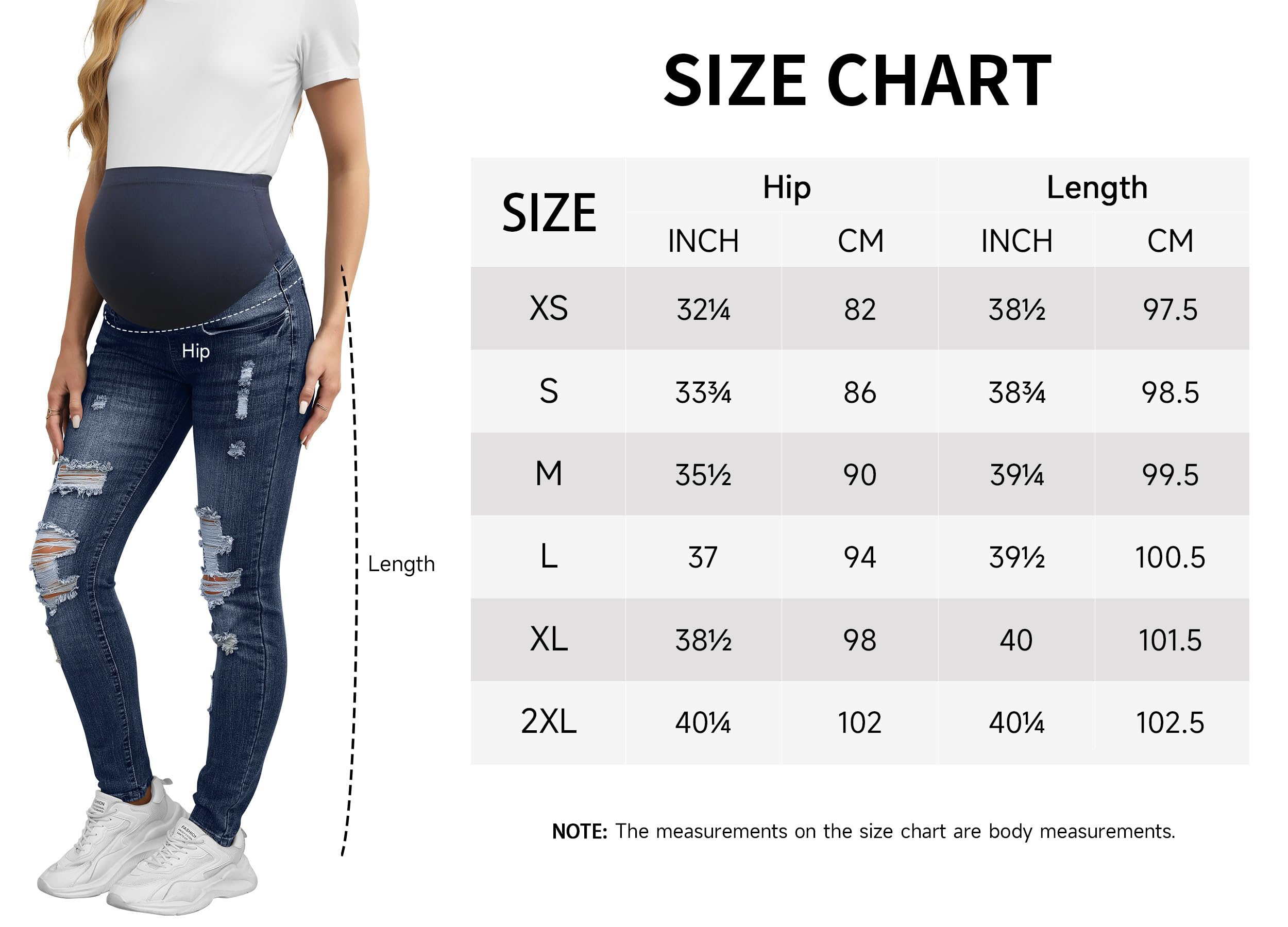 Pantalones vaqueros de maternidad sobre el vientre, pantalones de maternidad ajustados y elásticos, pantalones casuales de maternidad, pantalones de trabajo