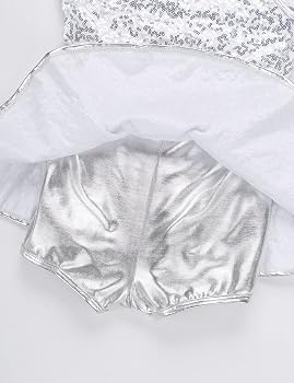 Loodgao Robe Ballet Fille Paillettes - Costume Danse Tulle Jupe Brillante Sans Manches