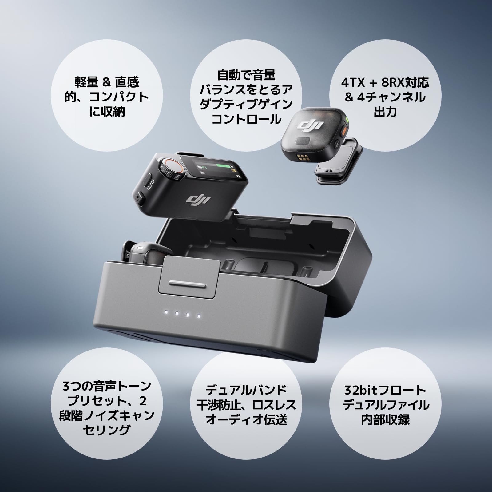 Amazon.co.jp: DJI Mic 3（2 TX + 1 RX + 充電ケース）ピンマイク