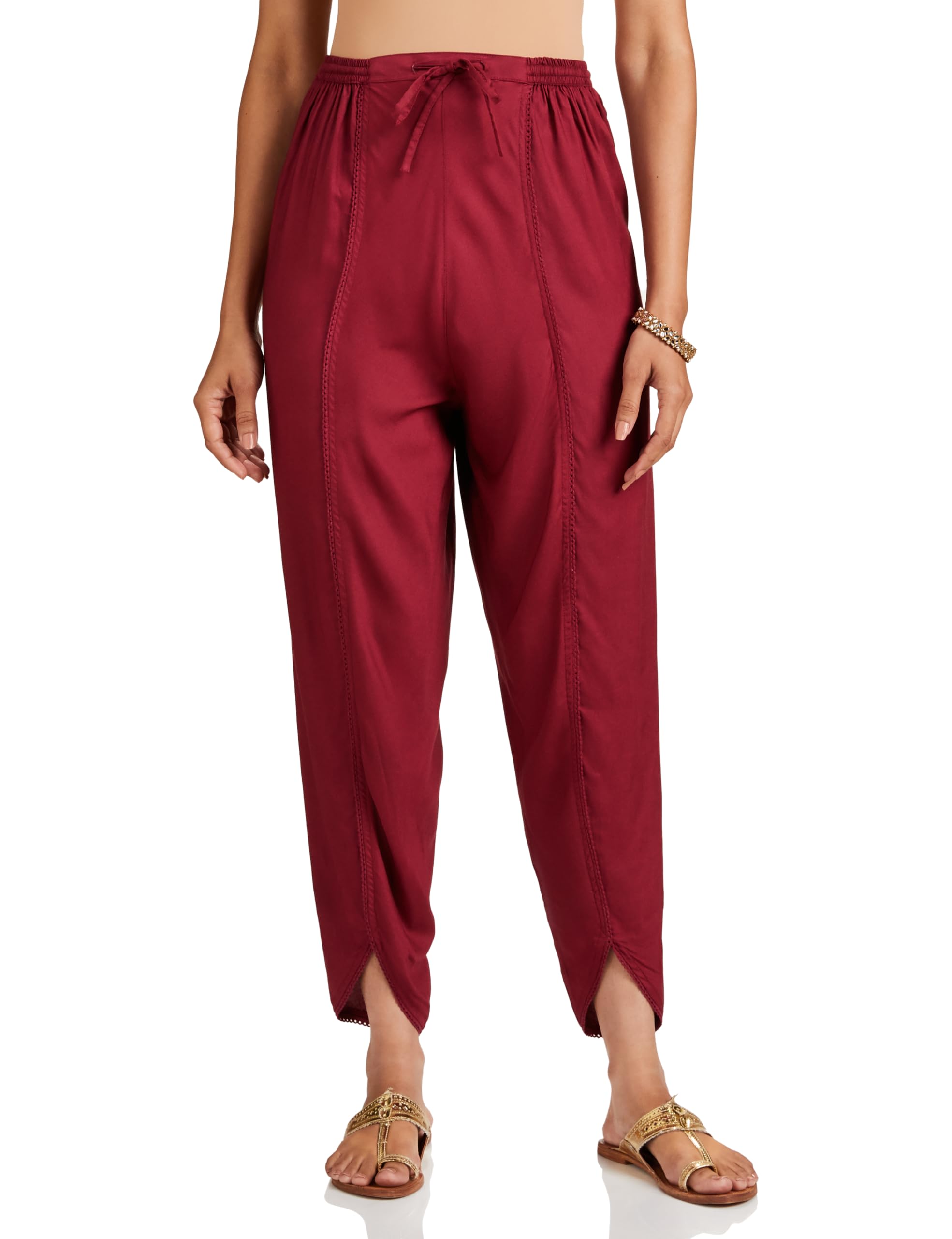 amazon brand - myx Women's Relaxed Rayon Dhoti Pants-picture-40