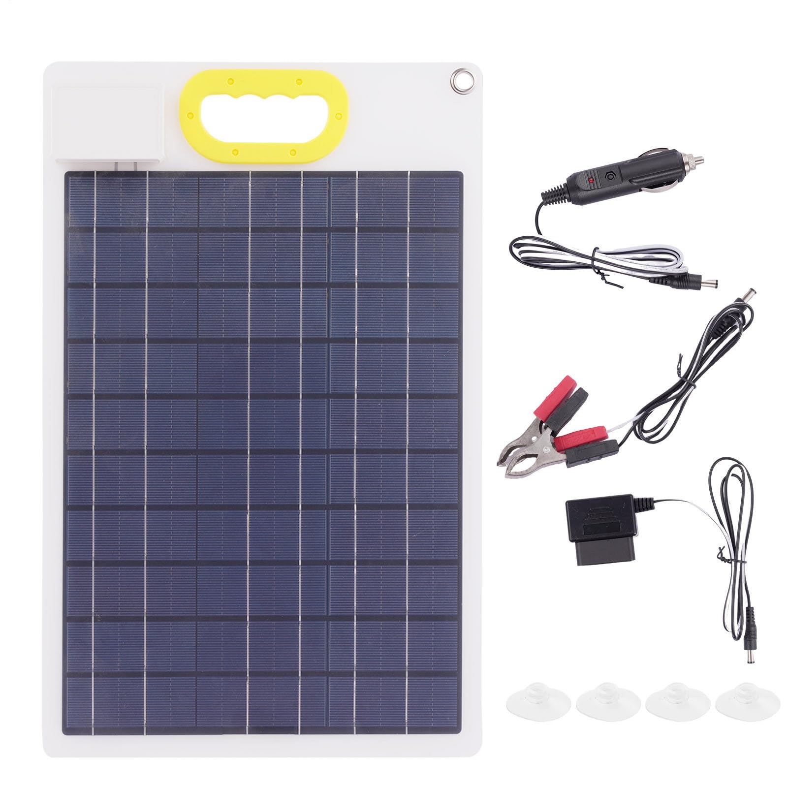 Caricatore a rete solare – Caricatore a rete per batteria da auto 30 W | kit di caricabatterie solare per auto 12 V | Solar Car Batter Spotlle Charger Haiger, Solar Pannel Rotging Charging Kit for C