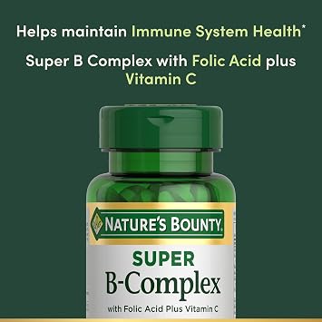 Nature's Bounty Super B Complex Vitamins with Vitamin C & Folic Acid