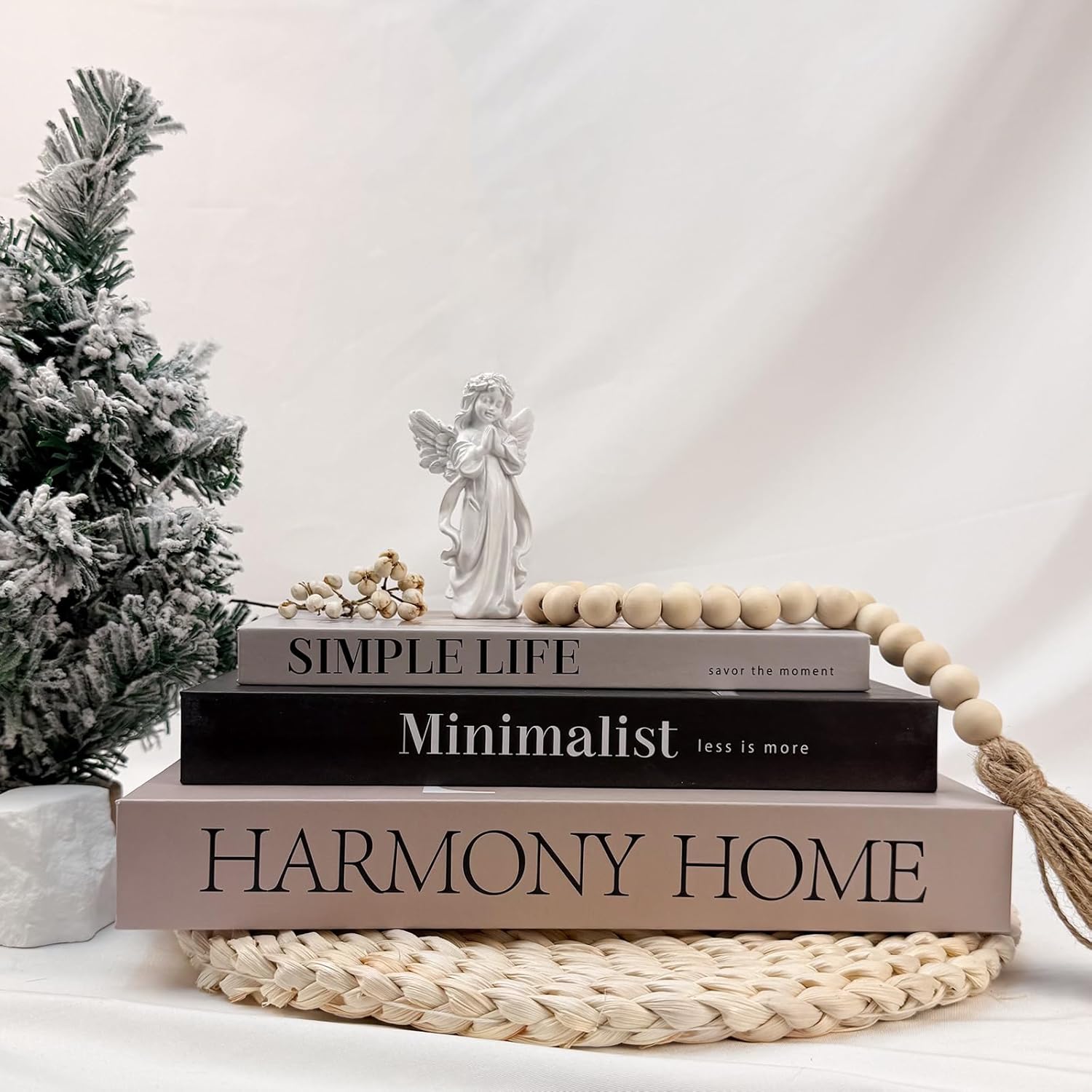 TwoDays Beautiful Coffee Table Books, Neutral Fashion Decorative Books for Home Bookshelf, Modern Room Decor Aesthetic, Fake Faux Book Storage Boxes for Decoration (Set of 3) - Image 7