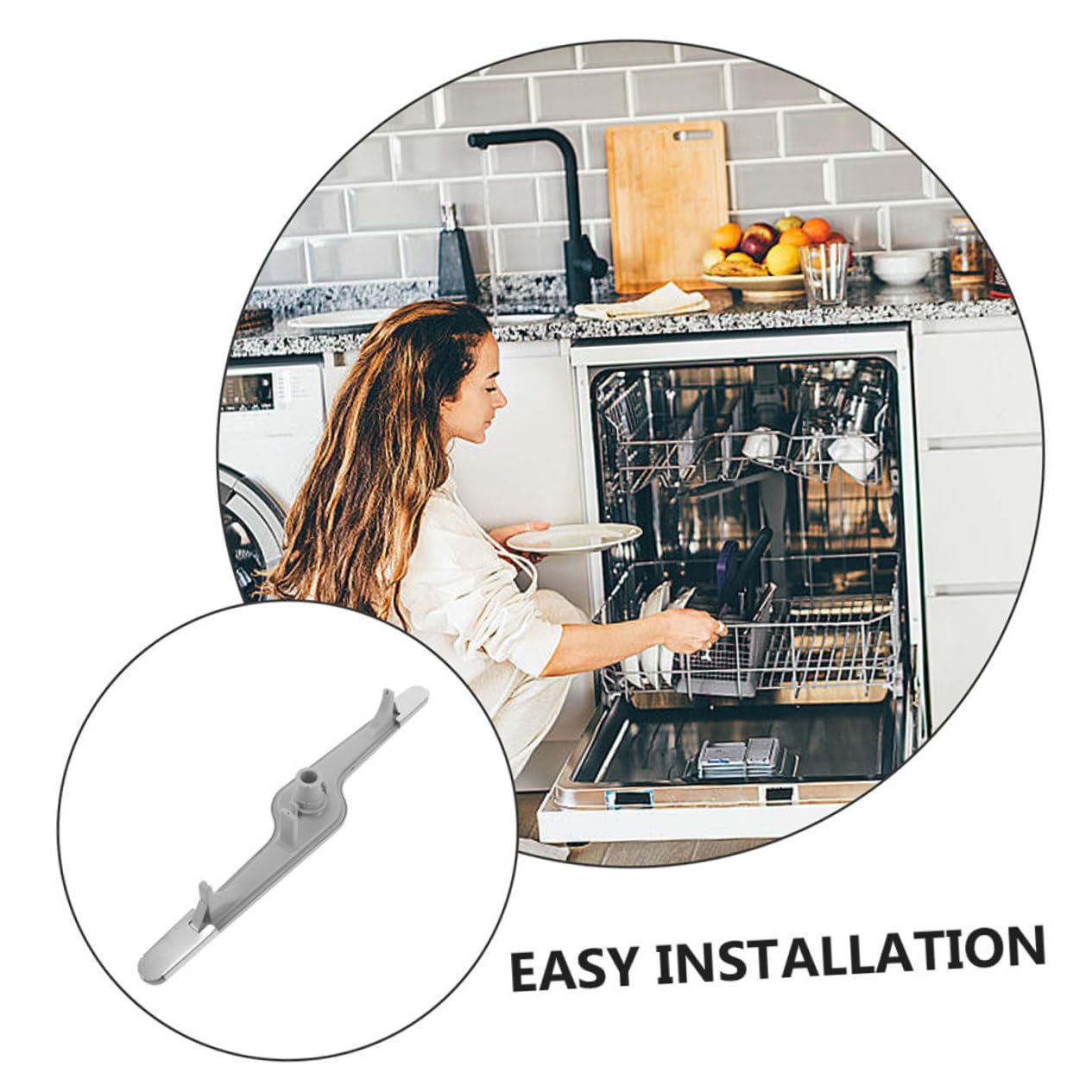 LIFKOME Braccio Irroratore Inferiore per Lavastoviglie 2 Pezzi in Abs e Ferro, Ricambio per Cucina, Installazione Facile e Pulizia