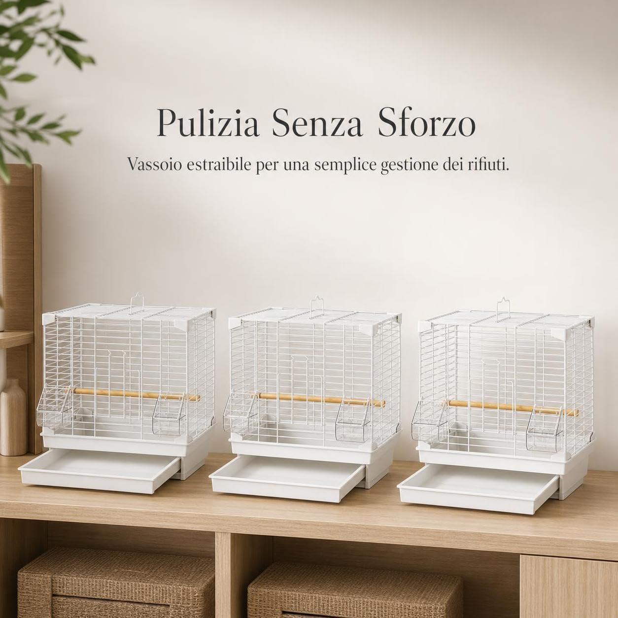 Voliera per Uccelli e Pappagalli, Voliera Panoramica in Metallo con Accessori, gabbia per gatti, Bianco, style to 4, Bianco