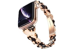 COMPATIBLE WITH APPLE WATCH BANDS 38MM TORTOISE FASHION RESIN BAND