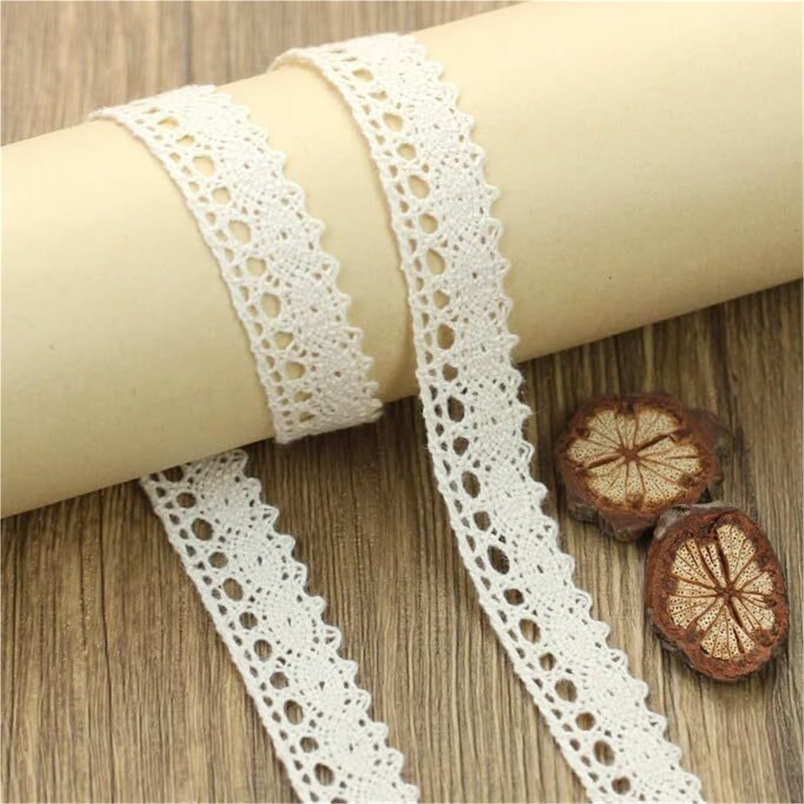 Koronkowa taśma ozdobna, Fabric Lace Trim Ribbon 10m Floral Embroidered Multiple Widths(Style P Width 2.7cm)