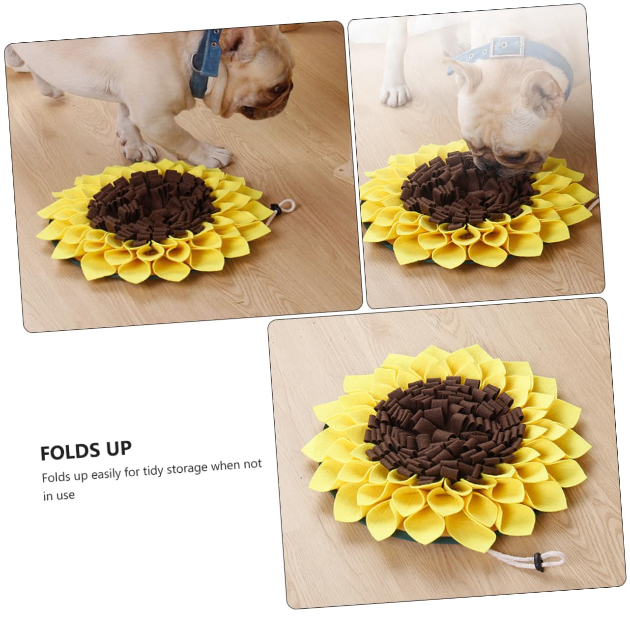 BESPORTBLE 3stücke Pet Snuffle Mat Für Hunde Sonnenblumen-Design Langsamen Fütterung Fördert Natürliche Futtersuche Und Sorgt Für Stressfreies Training Rutschfestes Material Für