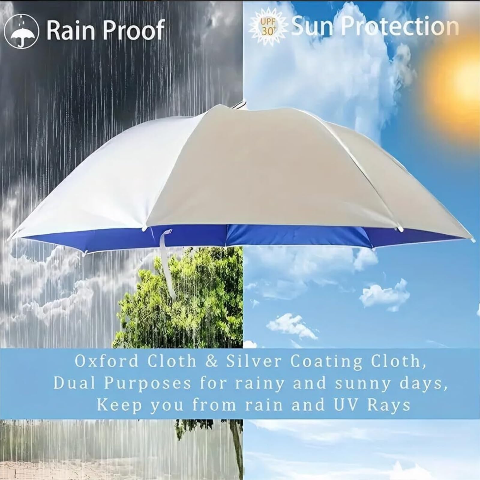 Wędkarstwa Parasol 1 Szt. Regulowany, Wodoodporny Parasol Wędkarski Z Filtrem UV Na Kemping Wędrówki
