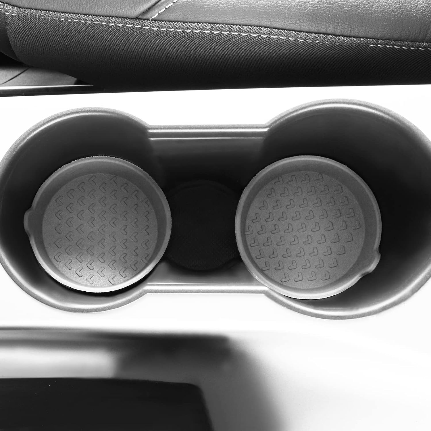 Matdology Car Cup Holder Coasters, TPE Coasters for Cup Holders, Removabl Universal Vehicle Cup Holder Coasters, Set of 4 Pack,Gray
