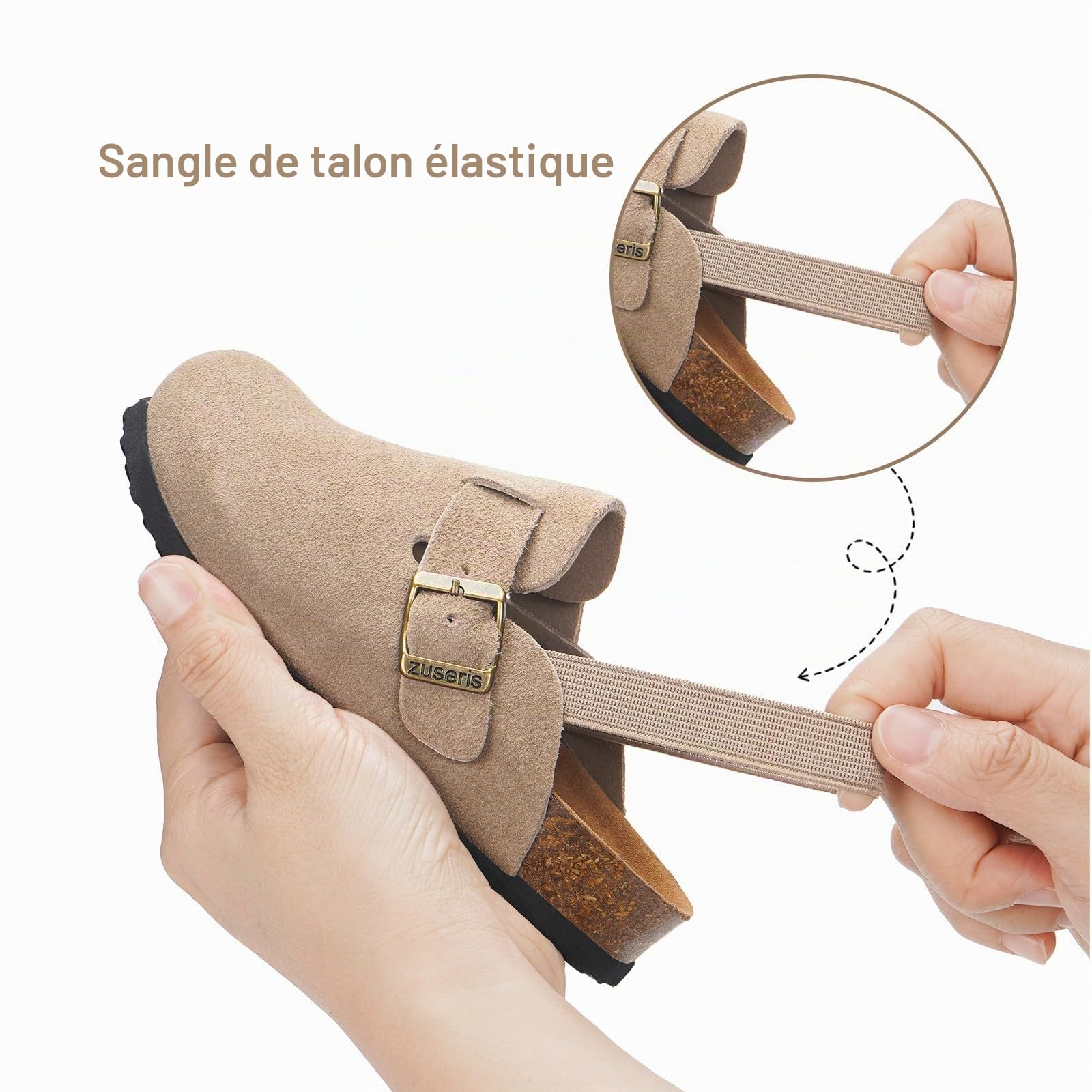 Mules Fille Sabots Garçon Chausson Enfant Pantoufle bébé Antidérapants Chaussures de Jardin Semelle en Liège Sandales