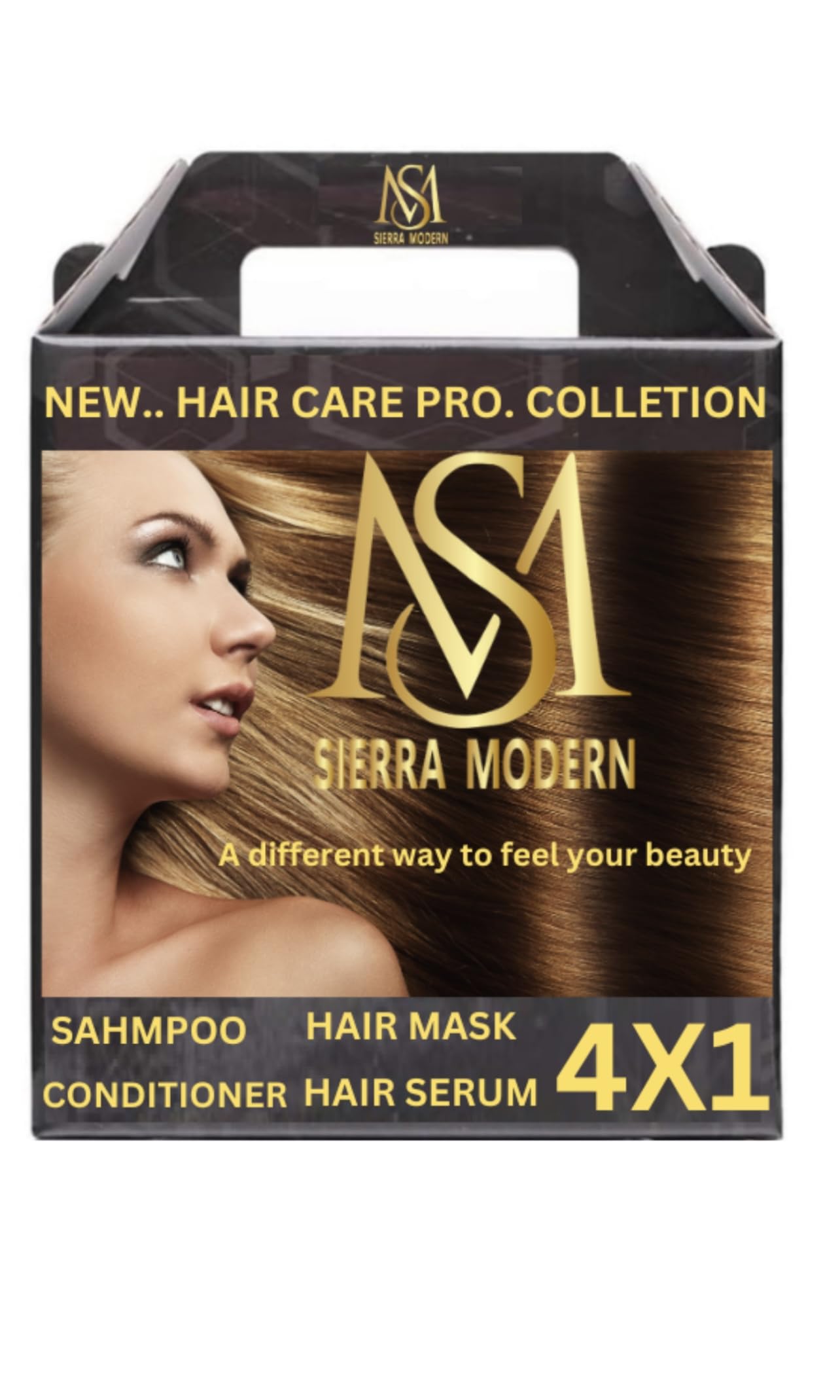 Sierra Modern Saç Bakım Pro Koleksiyonu, Şampuan, Saç Maskesi, Krem ve Serum 4'lü Set