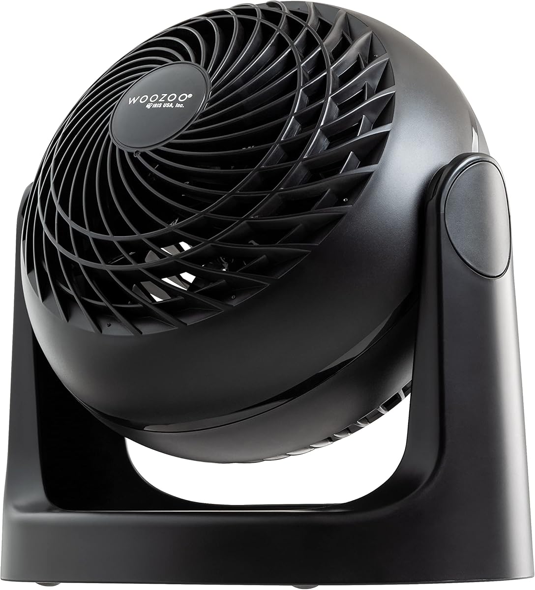 IRIS USA WOOZOO Desk Fan, Air Circulator, 3 Speeds, 52ft Max Air Distance, 360° Adjustable Tilt, 30 db Quiet Motor, Fan for Bedroom, Office, Dorm, Medium, Black
