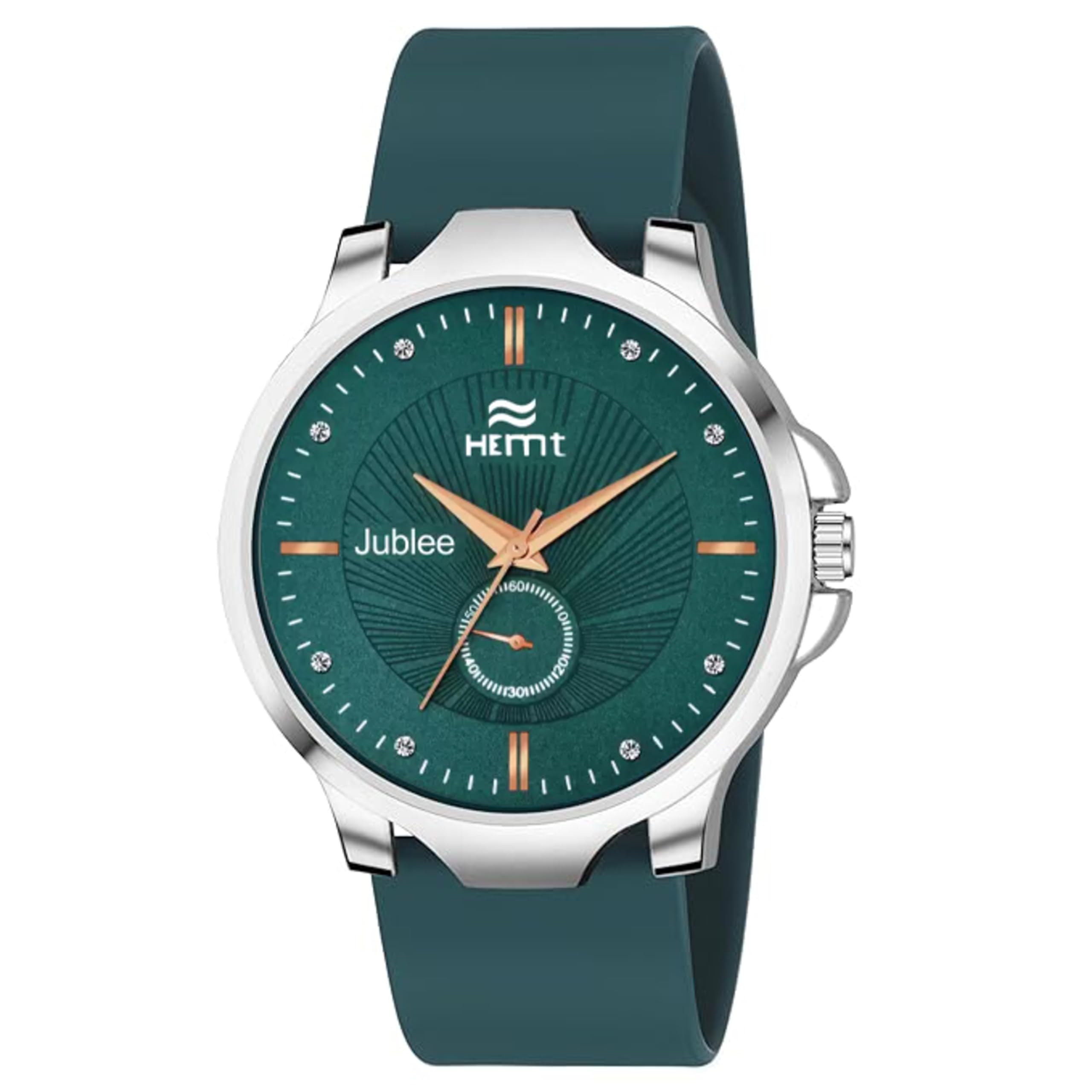 HEMT Mens Green Dial Solf Silicone Strap Analog Watch (B0CXDXFBRH) Amazon Price History, Amazon Price Tracker