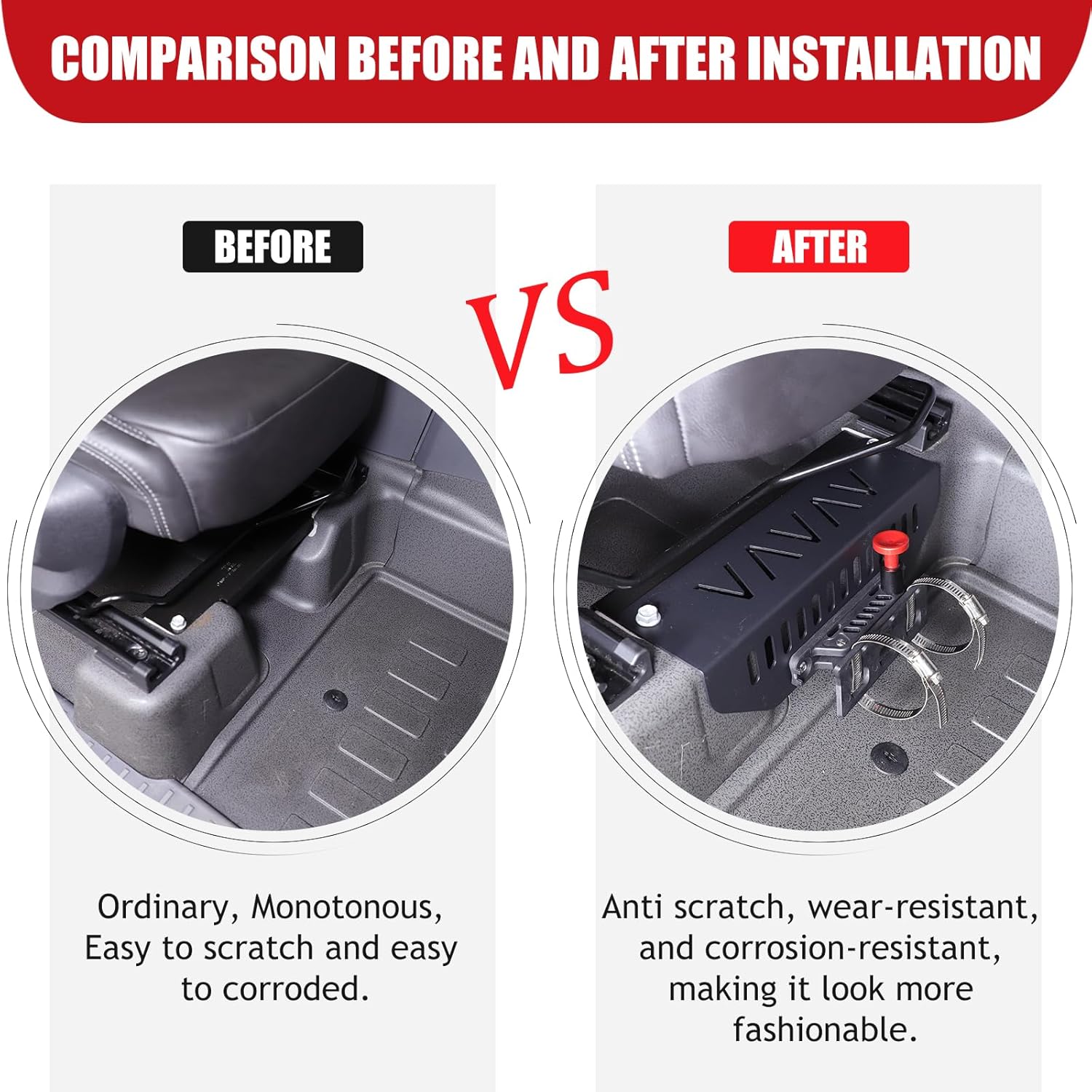 Under Seat Quick Release Adjustable Fire Extinguisher Mount Bracket Compatible with INEOS Grenadier 2020-2024 Carbon Steel Co-Pilot Extinguisher Bottle Tie Bracket Auto Accessories