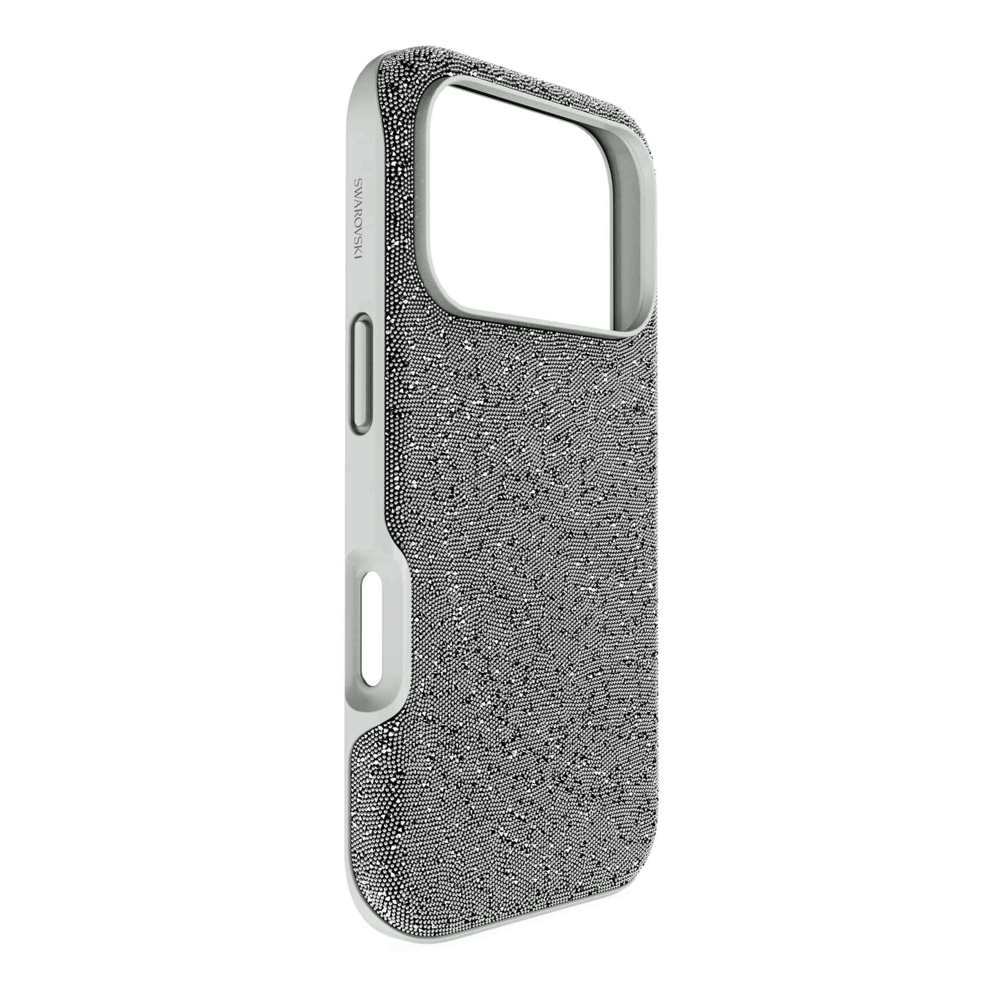 Swarovski Funda para Smartphone High, iPhone 17 Pro, Accesorio Móvil, Cristales en Tono Plateado, Compatible con iPhone 17 Pro y Cargadores Oficiales Apple, Colección High, Tono plateado