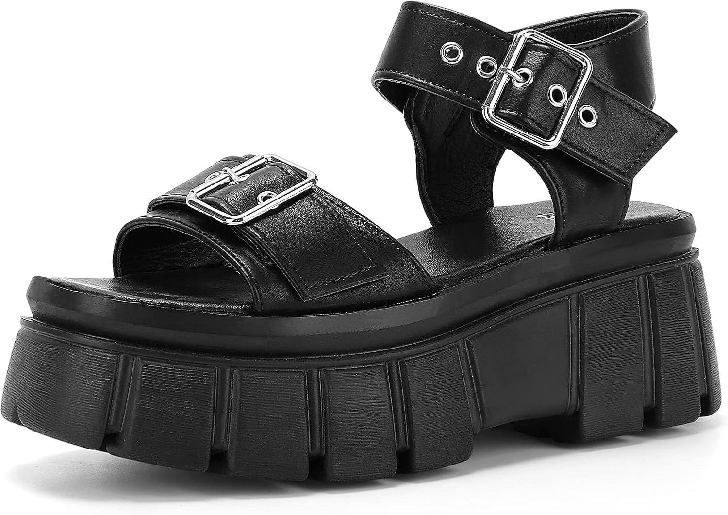 Amazon.com | TIANXICO Women's Chunky Platform Sandals,Lug Sole Goth ...