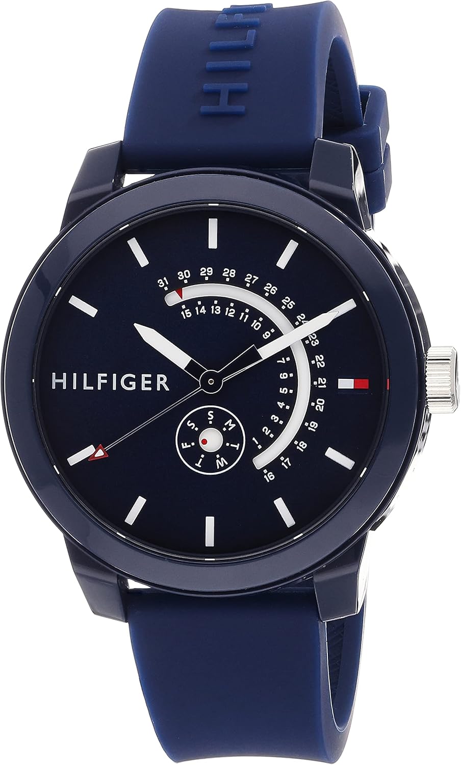 Tommy Hilfiger Orologio Analogico al Quarzo da Uomo con Cinturino in Silicone Blu - 1791482