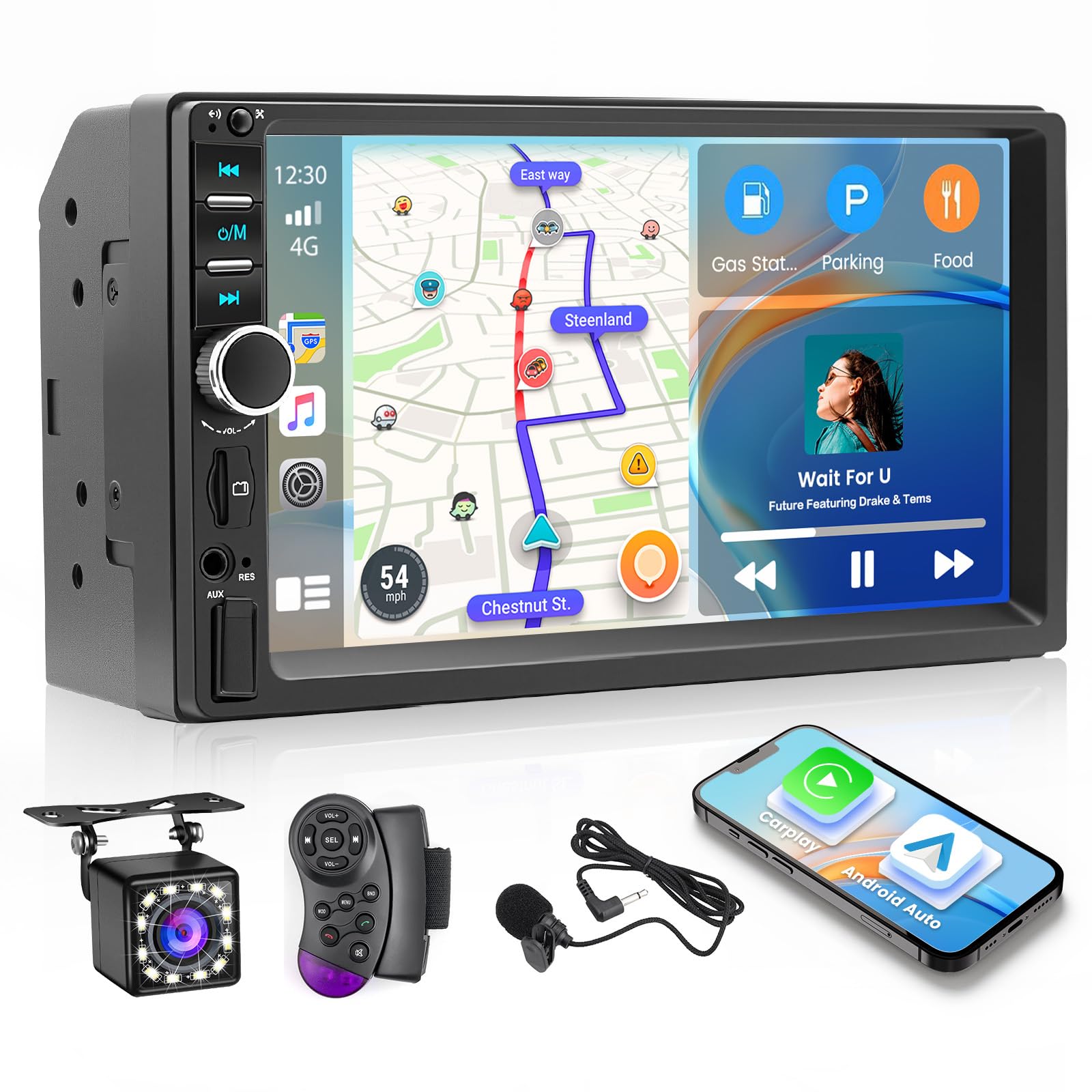 Amazon.com: Double Din Car Stereo with Apple CarPlay and Android