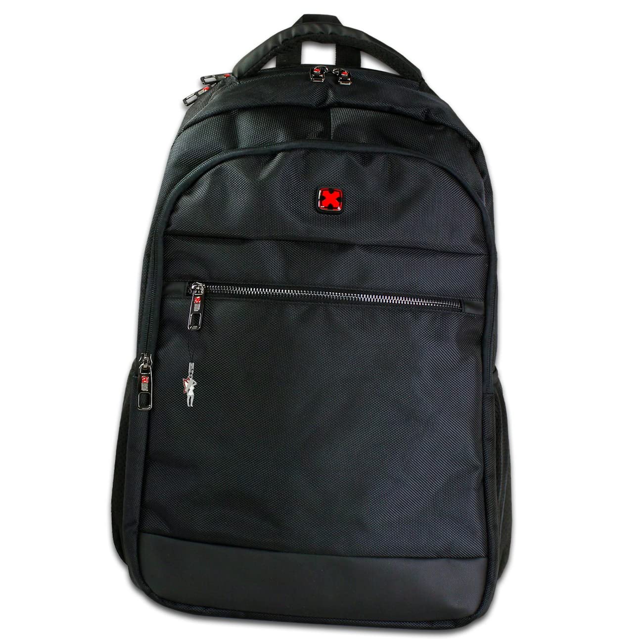 Travel N Meet Laptoprucksack, Notebooktasche gepolstert schwarz ORD202S Polyester Freizeitrucksack