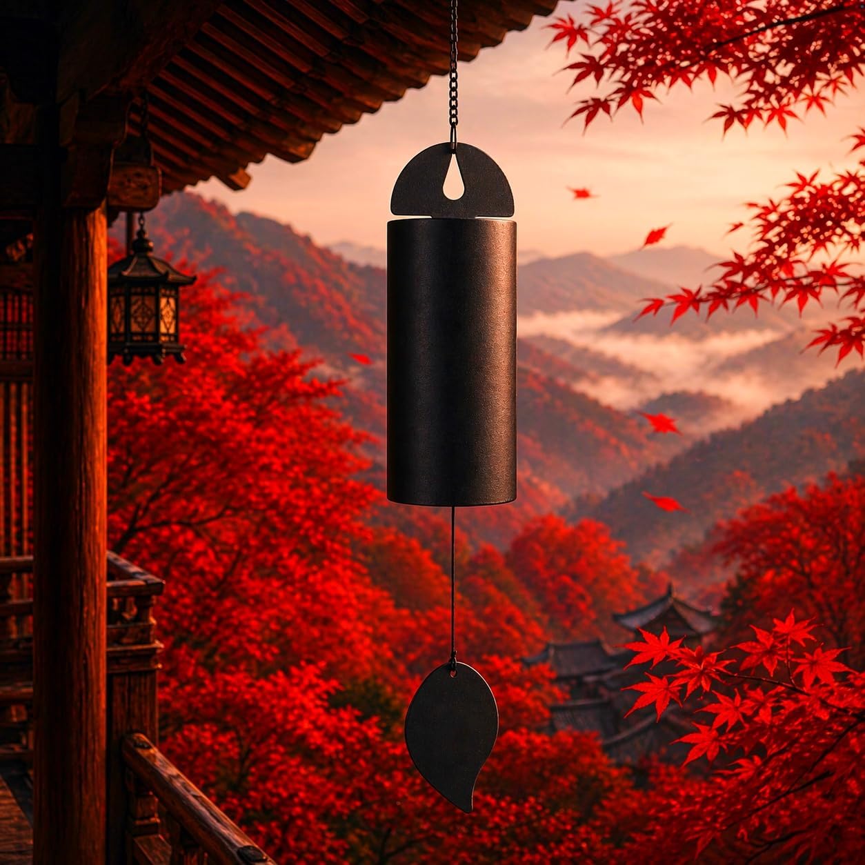 Wind Chimes for Outside Deep Tone Resonance Serenity Bells Large Outdoor Copper Steel Wood Metal Low Windchimes Tubes Rain Bamboo 528 Hz Hanging Brass Extra River Big Japanese Garden (Deep)