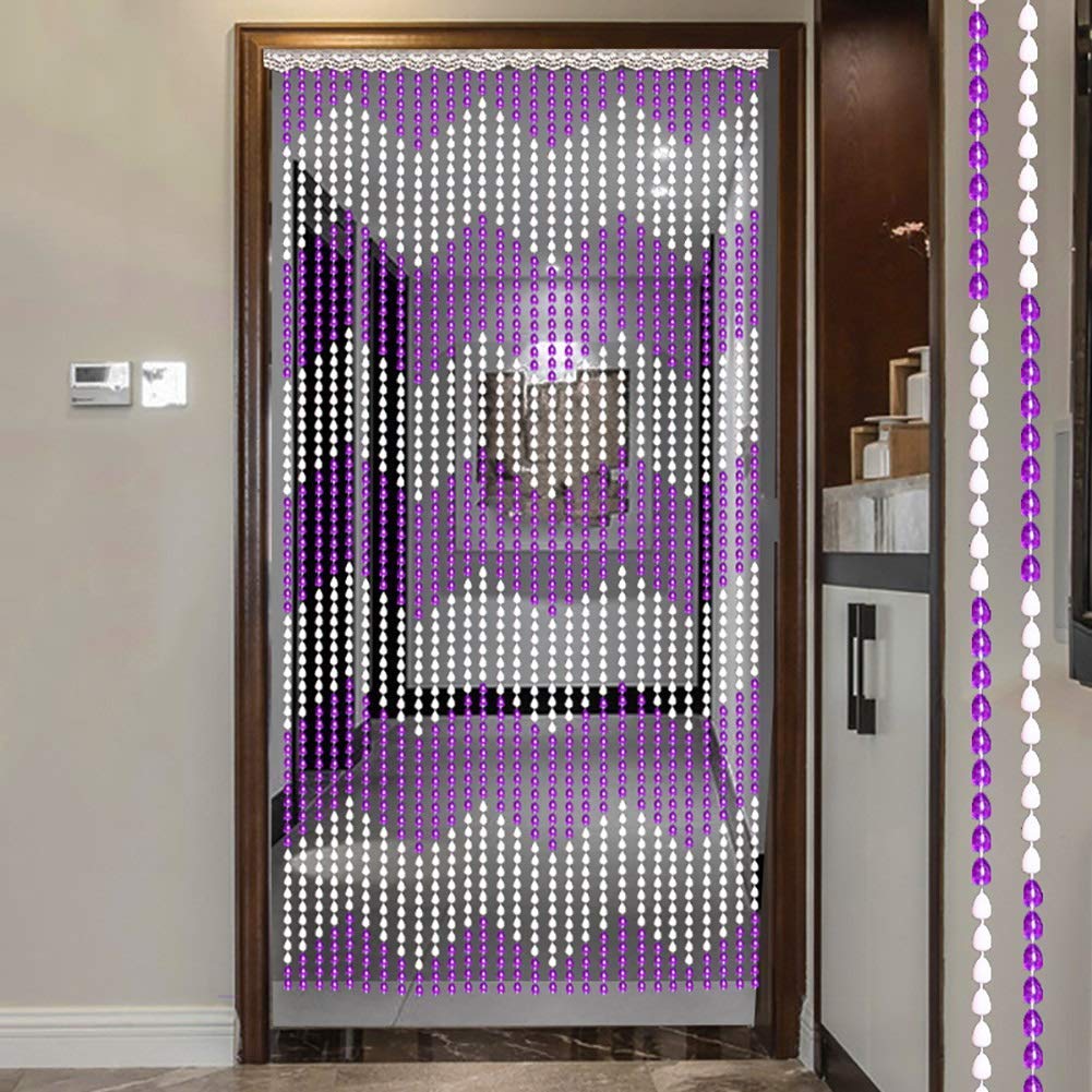 Rideau de porte en perles pour une entrée de chambre lumineuse et moderne