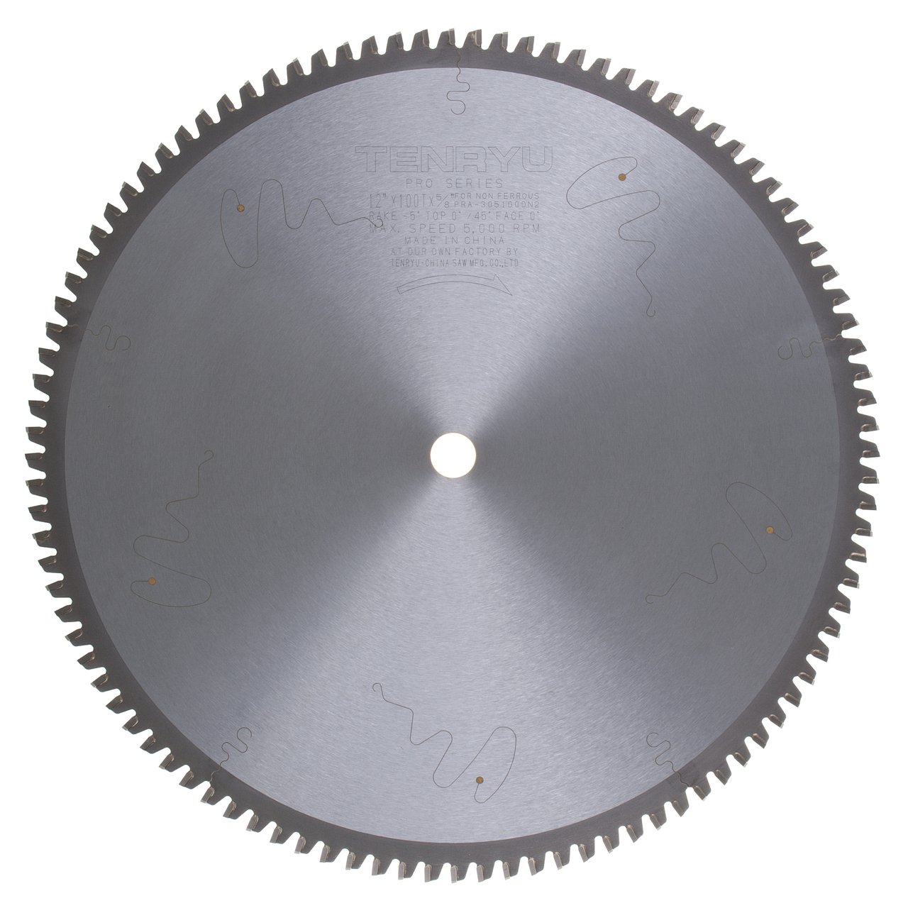 Tenryu PRA-305100DN2 12" Carbide Tipped Saw Blade (100 Tooth TCG Grind - 5/8" Arbor - 0.134 Kerf)