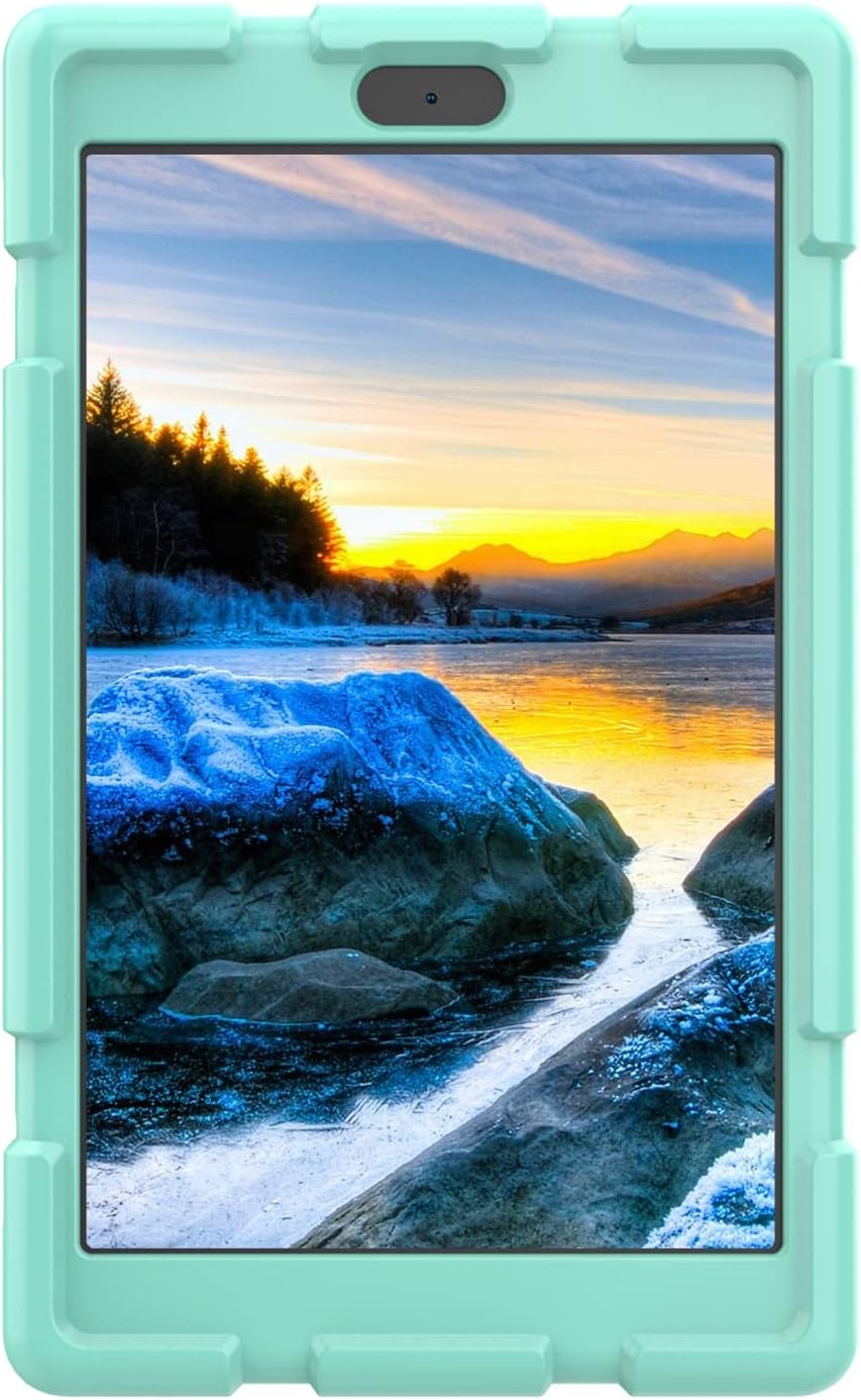 Tablet Travel Compatible with children Compatible with fire HD 8 Case 2018/2016,Compatible with Kindle Fire HD 8 Tablet Case Shockproof Rugged Drop Protection Cover Protection Cover Anti-fall Cas image 3