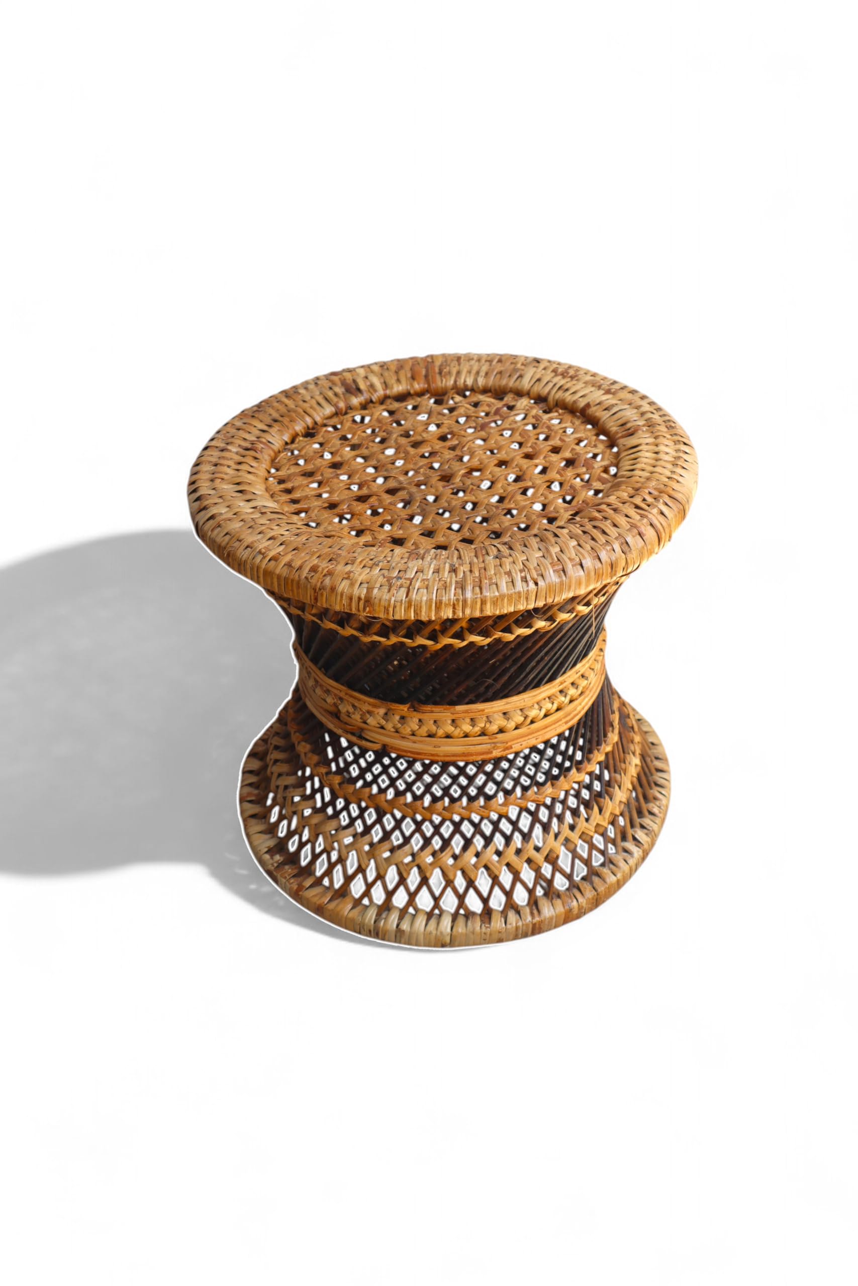 Handmade Bamboo & Cane Murah Stool | Traditional Assamese Furniture | Strong, Eco-Friendly & Durable (Load Capacity 100 Kg, 16" Length, 14" Height)-picture-29