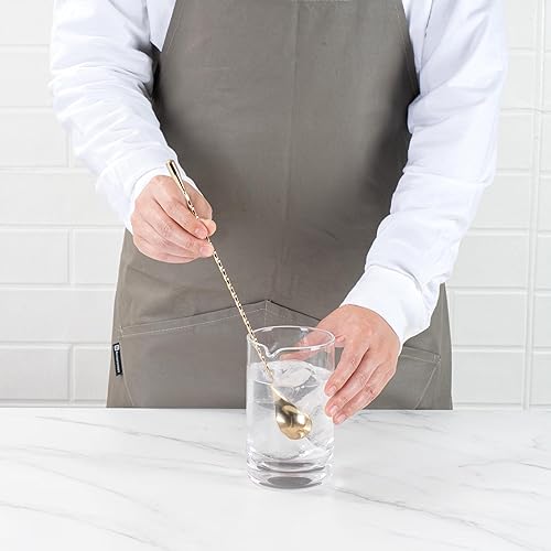 Miniatura 5 de Restaurantware Bar Lux - Cuchara de barra de 12 pulgadas, 1 cuchara agitadora de cóctel con mango de sacacorchos  Cuchara de mezcla de cóctel de