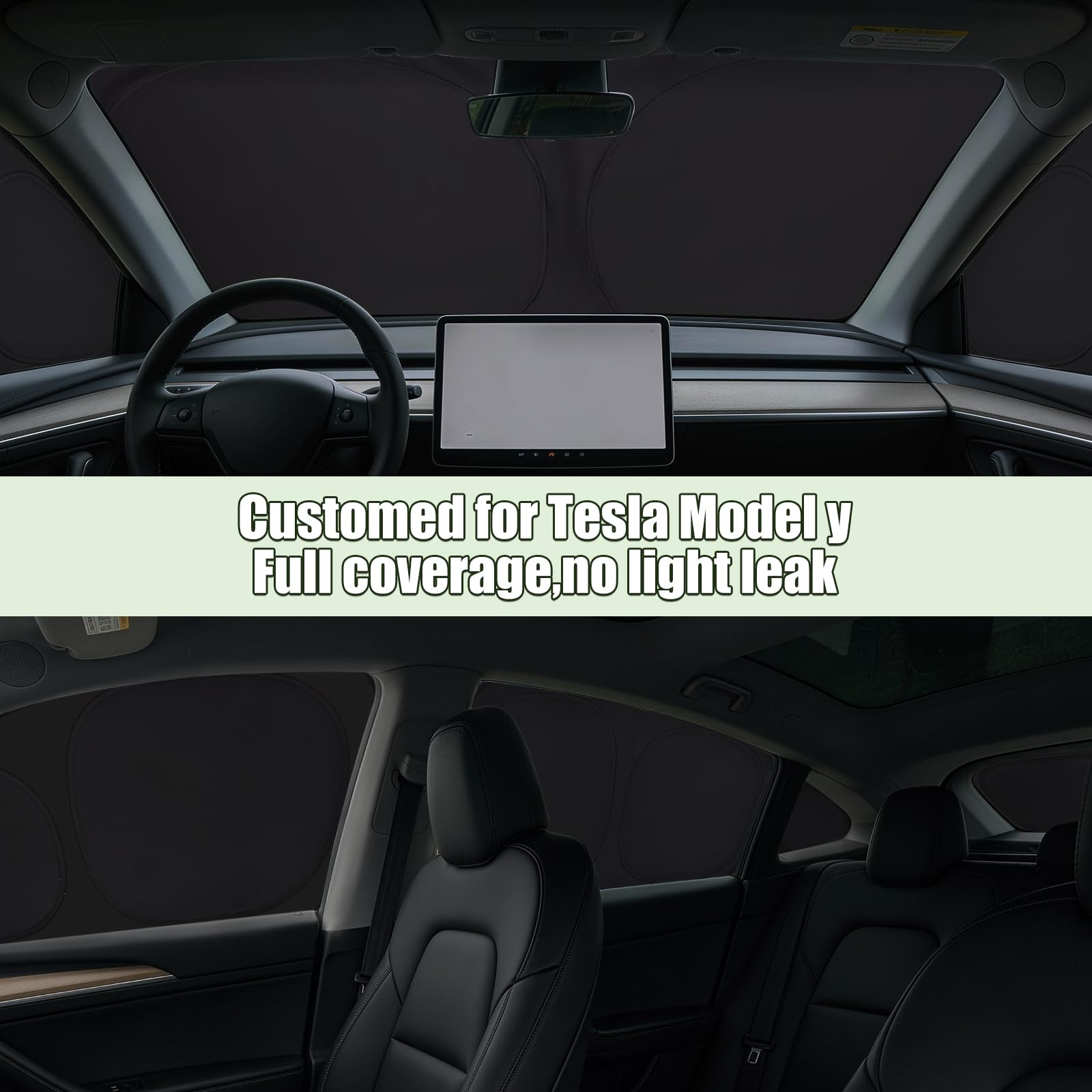 Parasol para VW Sharan 2010-2020 Parabrisas Ventanas Laterales y Trasera | YGYQZ, 100 % Opacidad, Ajuste Perfecto, Tejido de 6 Capas Reforzado, Efecto Refrescante, Protección UV, Privacidad Total