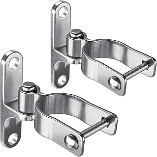 Insaga 2Pack Wall Mount Gate Hinge | 1-3/8'' Chain Link Gate Hinge for Farm Gate, 304 Stainless Steel Pipe Gate Hinge, Wall Plate Hinge 5/8'' Hinge Pin