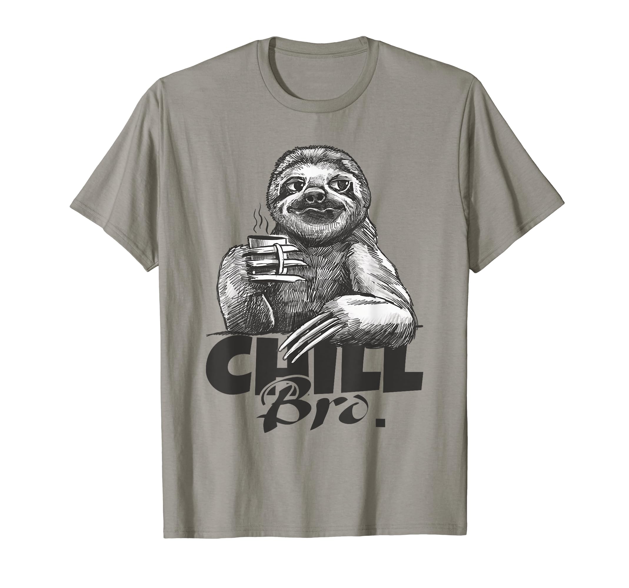 Sloth with coffee Chill Bro This the Way T-Shirt